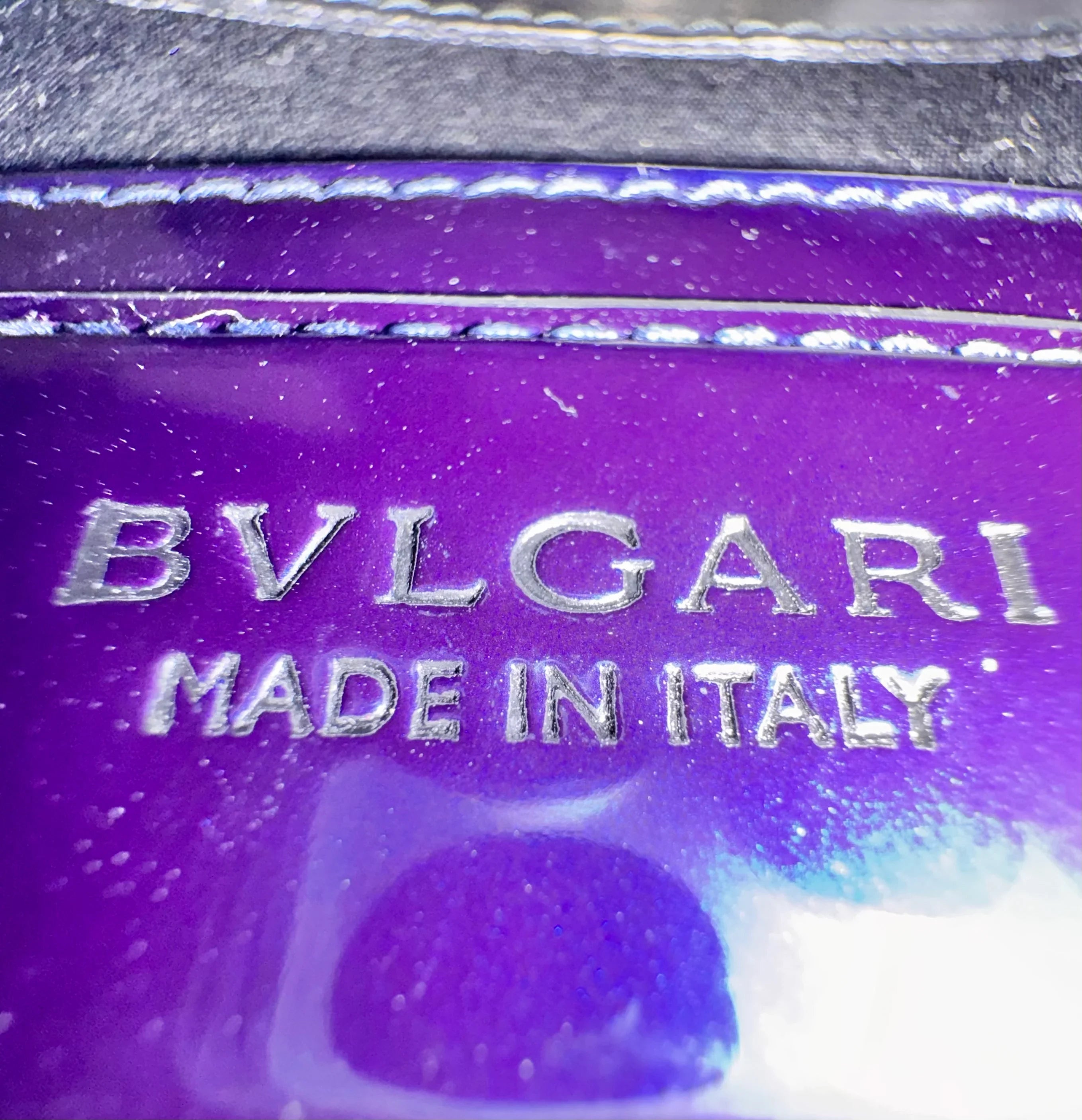 Bvlgari Serpenti patent leather handbag Blue - Lost Designer