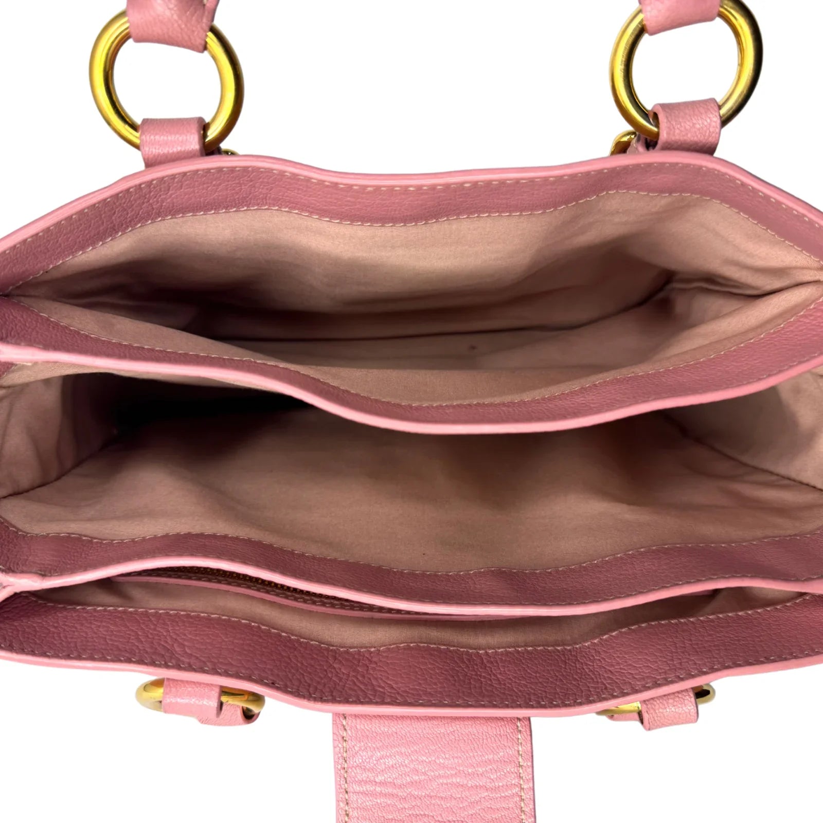 Miu Miu Goatskin Madras Shopping Crossbody Tote Bag Pink - Lost Designer