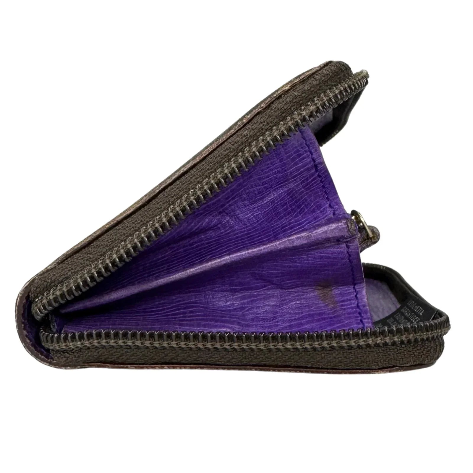 Fendi Zucca Monogram zip Wallet Tobacco - Lost Designer