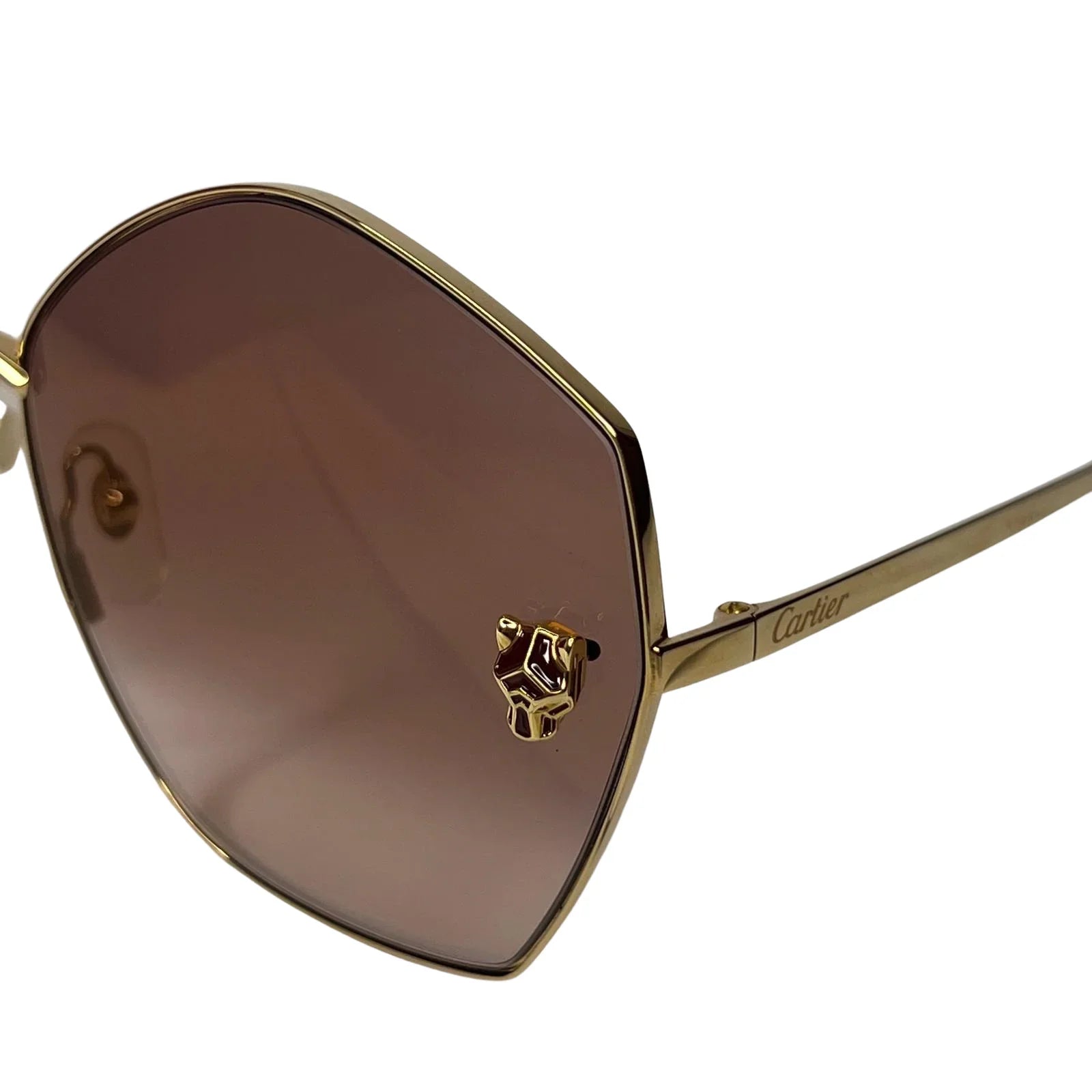 Cartier Panthère de Cartier Sunglasses – Gold / Brown Gradient - Lost Designer