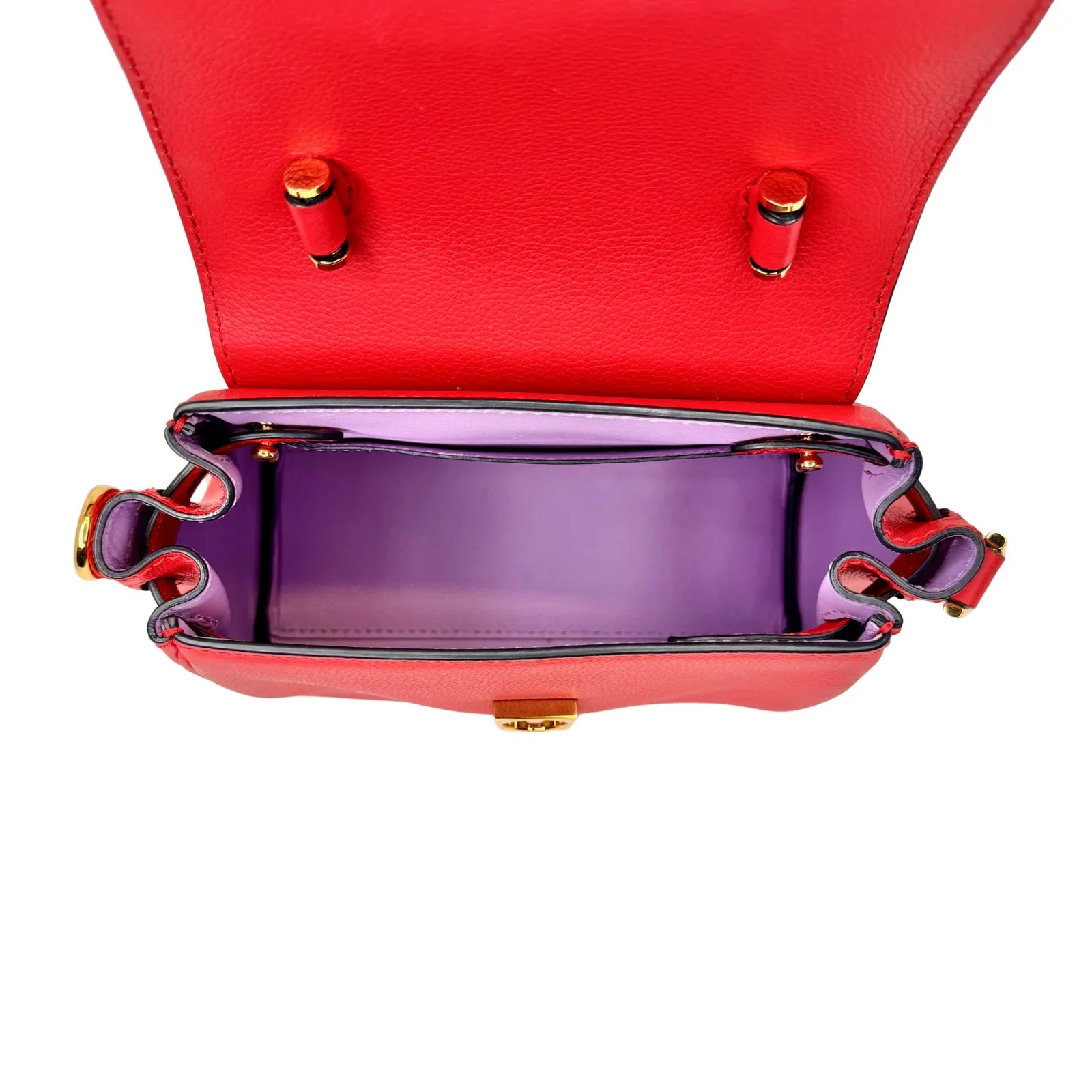 Versace La Medusa Handbag Leather Red - Lost Designer