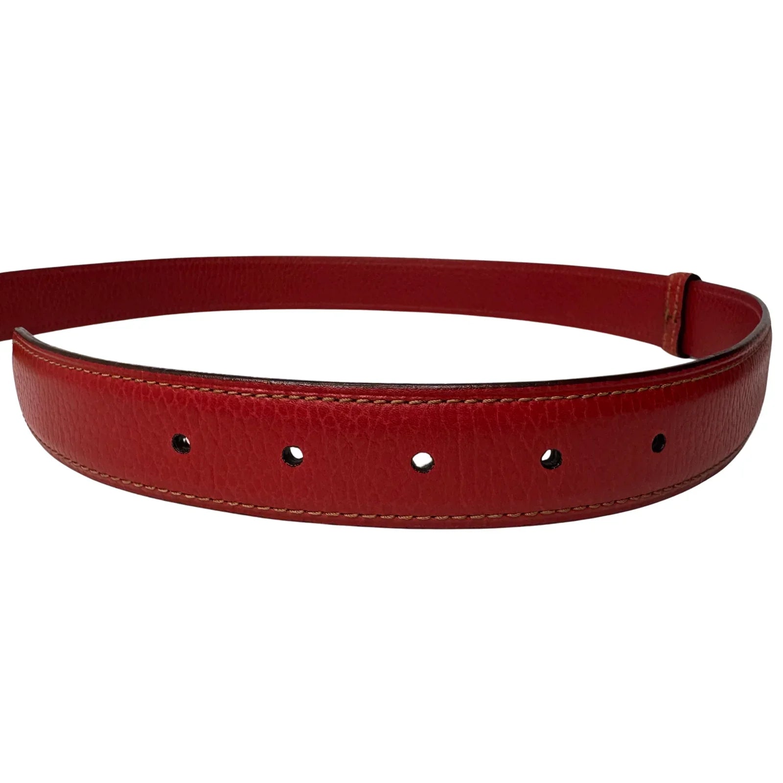 Cartier Must de Cartier Santos Belt in Red Leather - Lost Designer