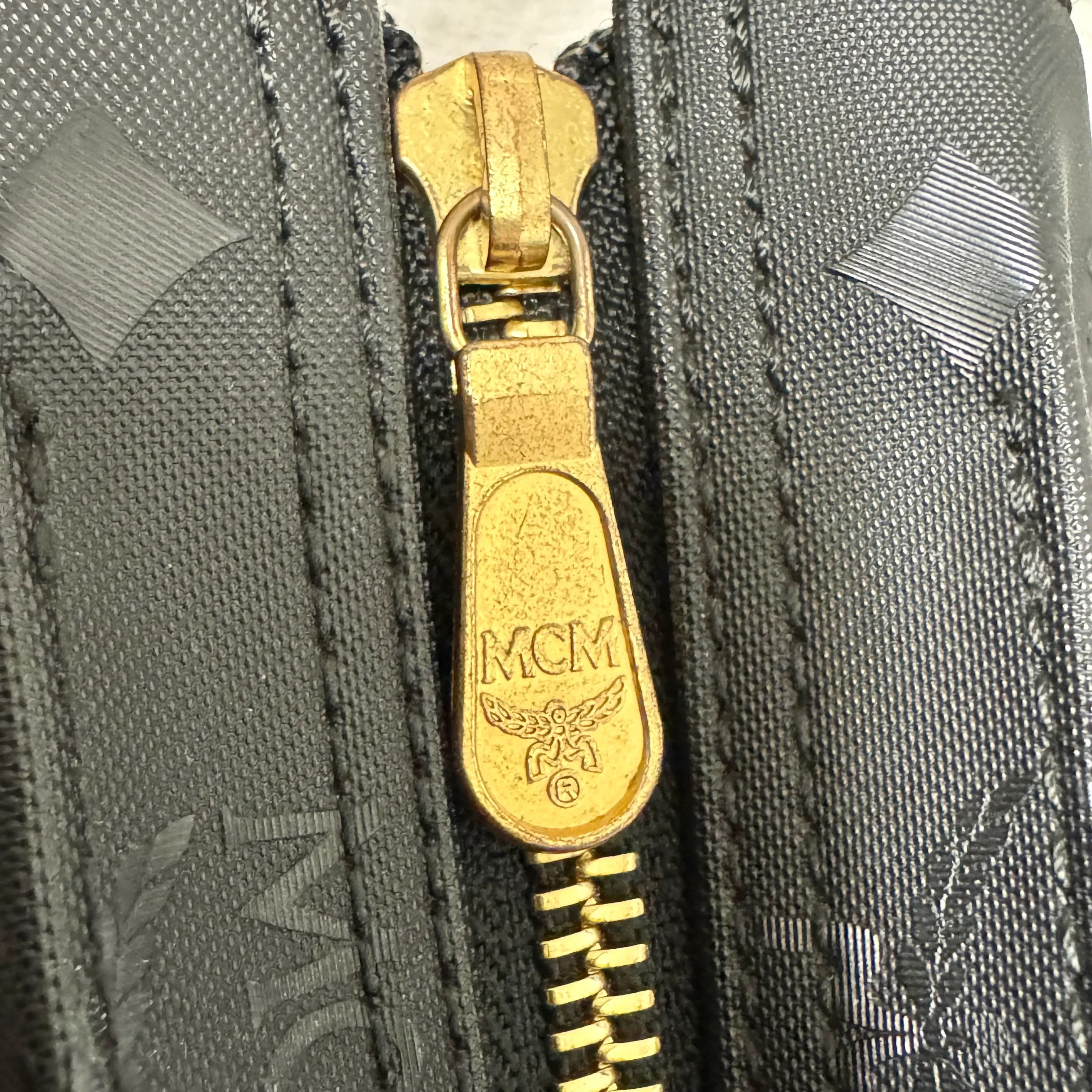 MCM Large Visetos Nylon Tote Bag Black - Lost Designer