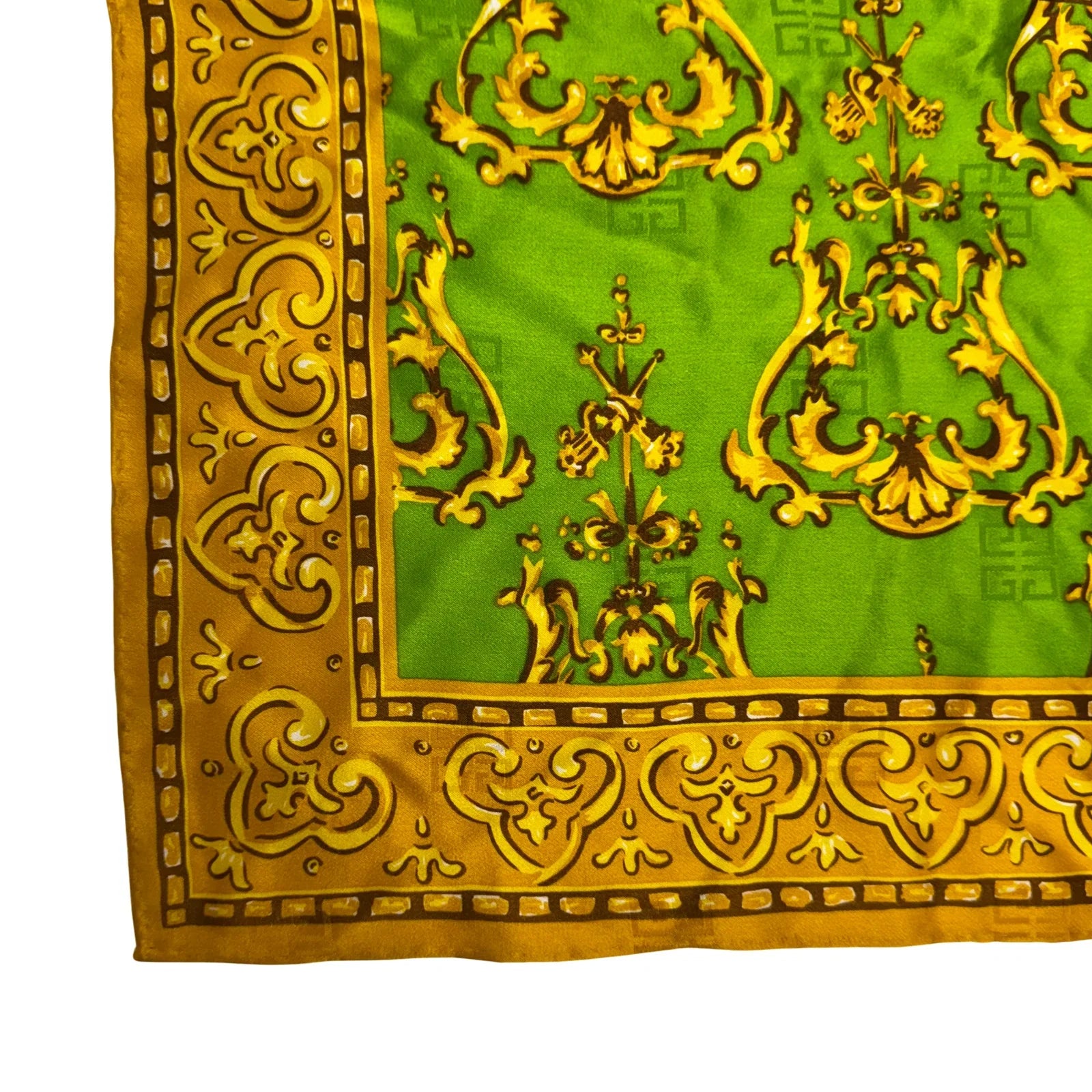 Givenchy Silk Scarf Green & Yellow - Lost Designer
