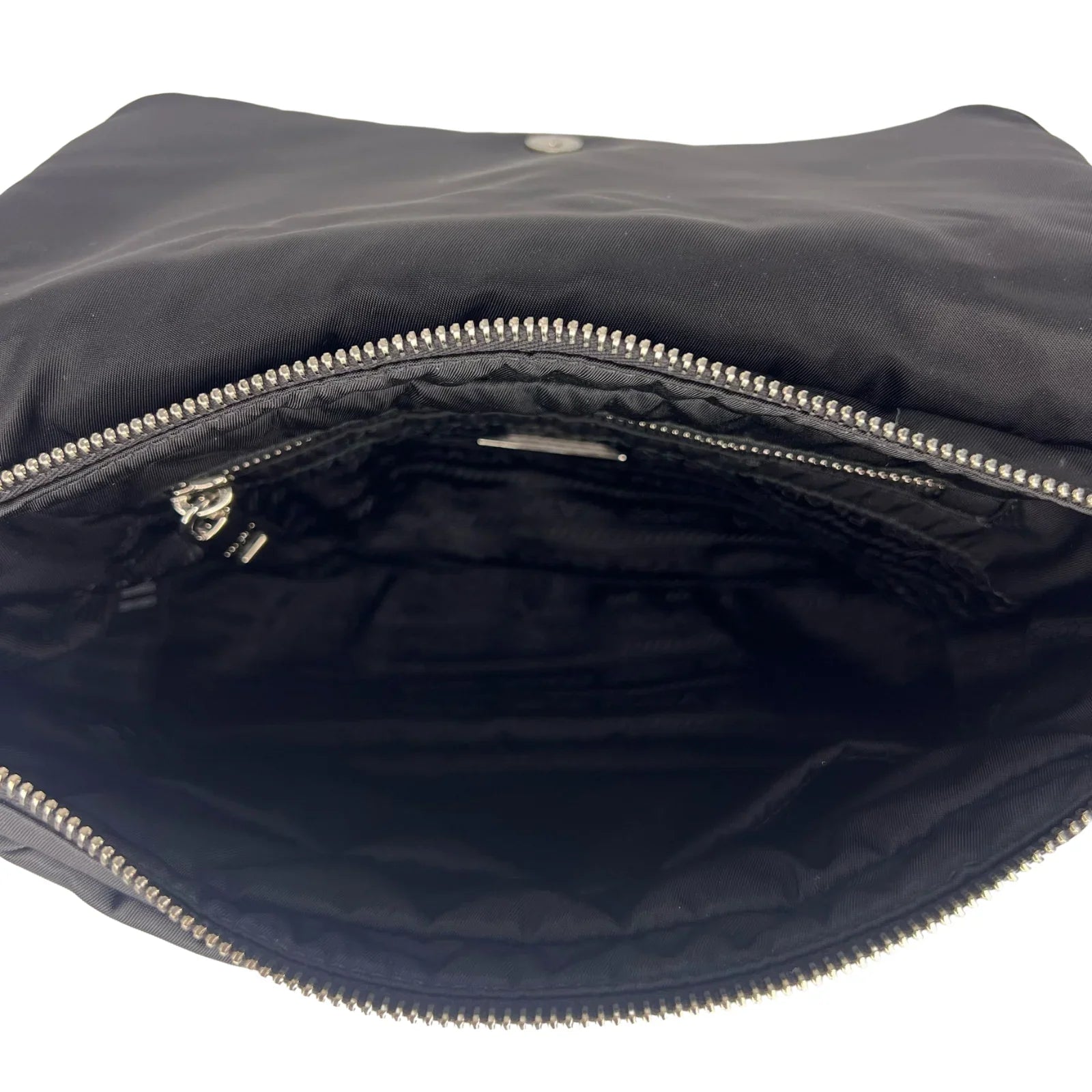 Prada Quilted Re-Nylon Crossbody Bag with Detachable Pouch Black - Lost Designer