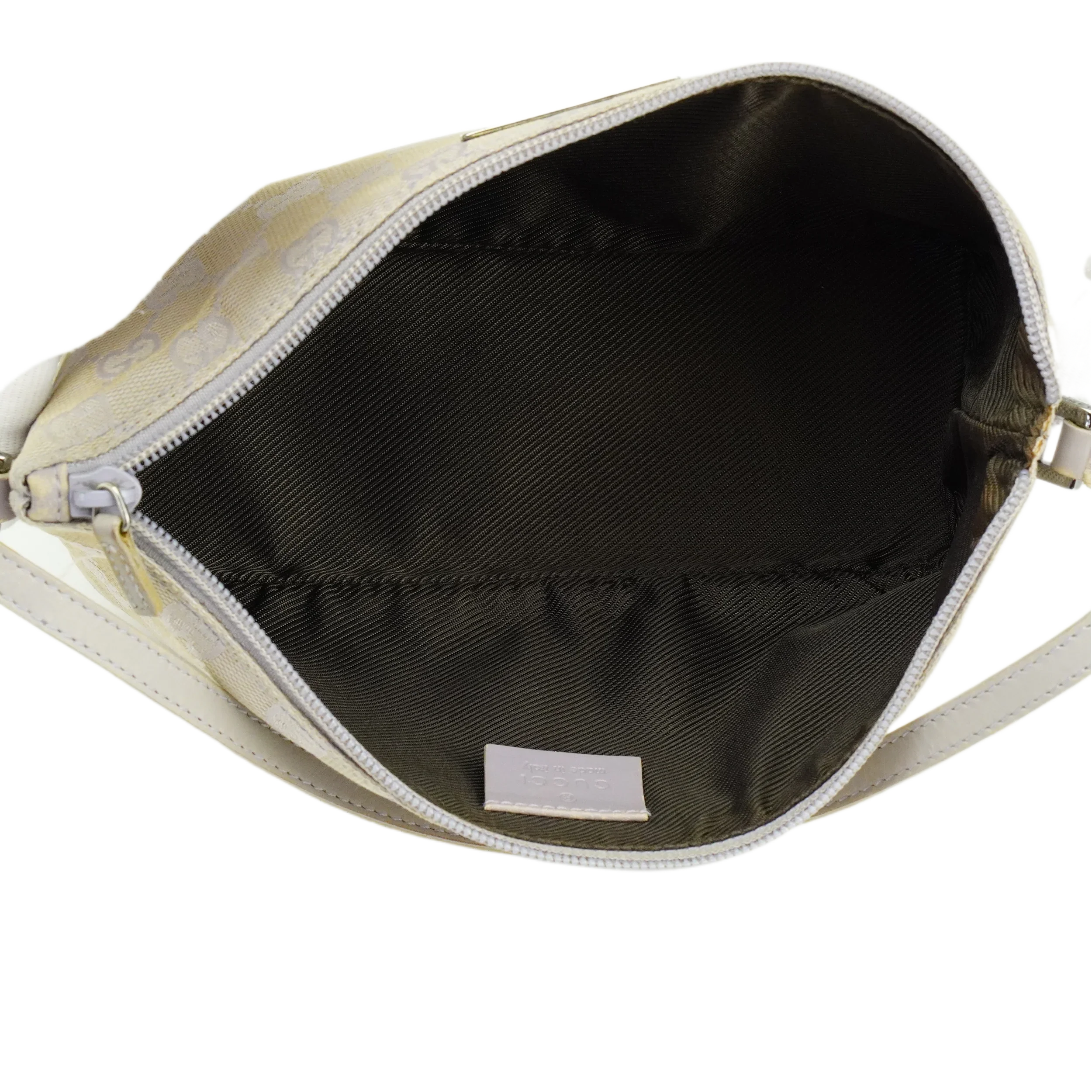 Gucci Grey GG Monogram Boat Pochette Bag - Lost Designer