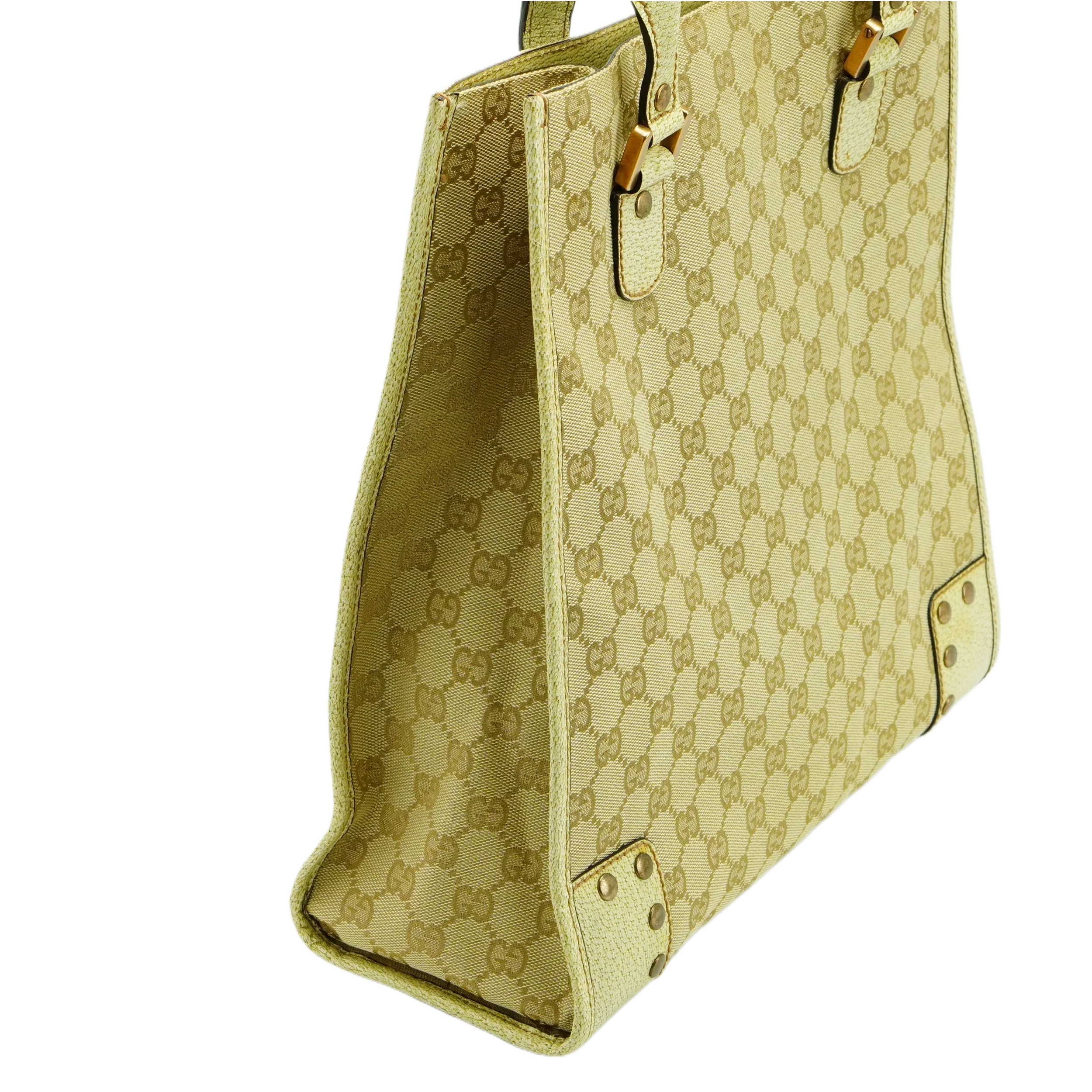 Gucci Beige GG Monogram Canvas Handbag - Lost Designer