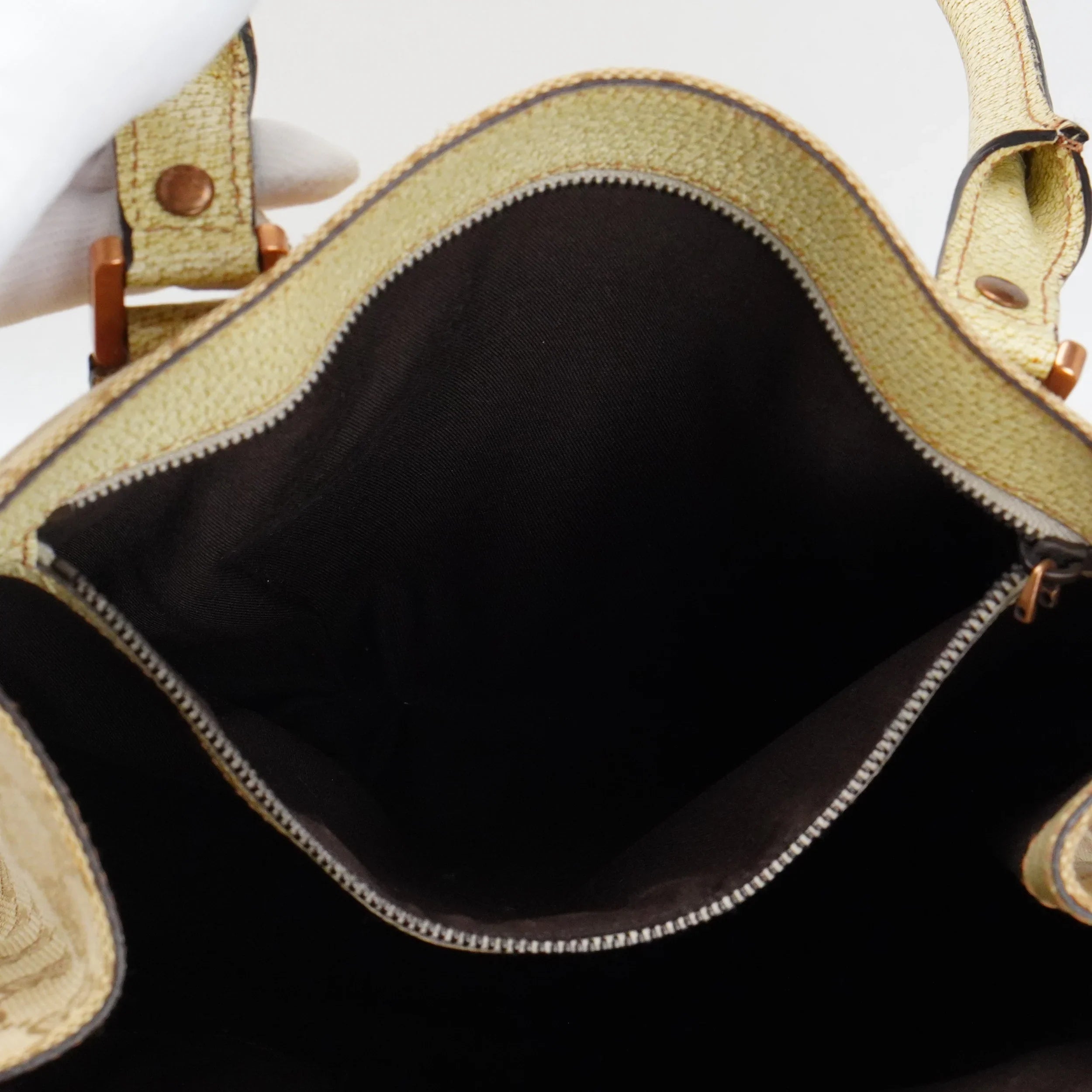 Gucci Beige GG Monogram Canvas Handbag - Lost Designer