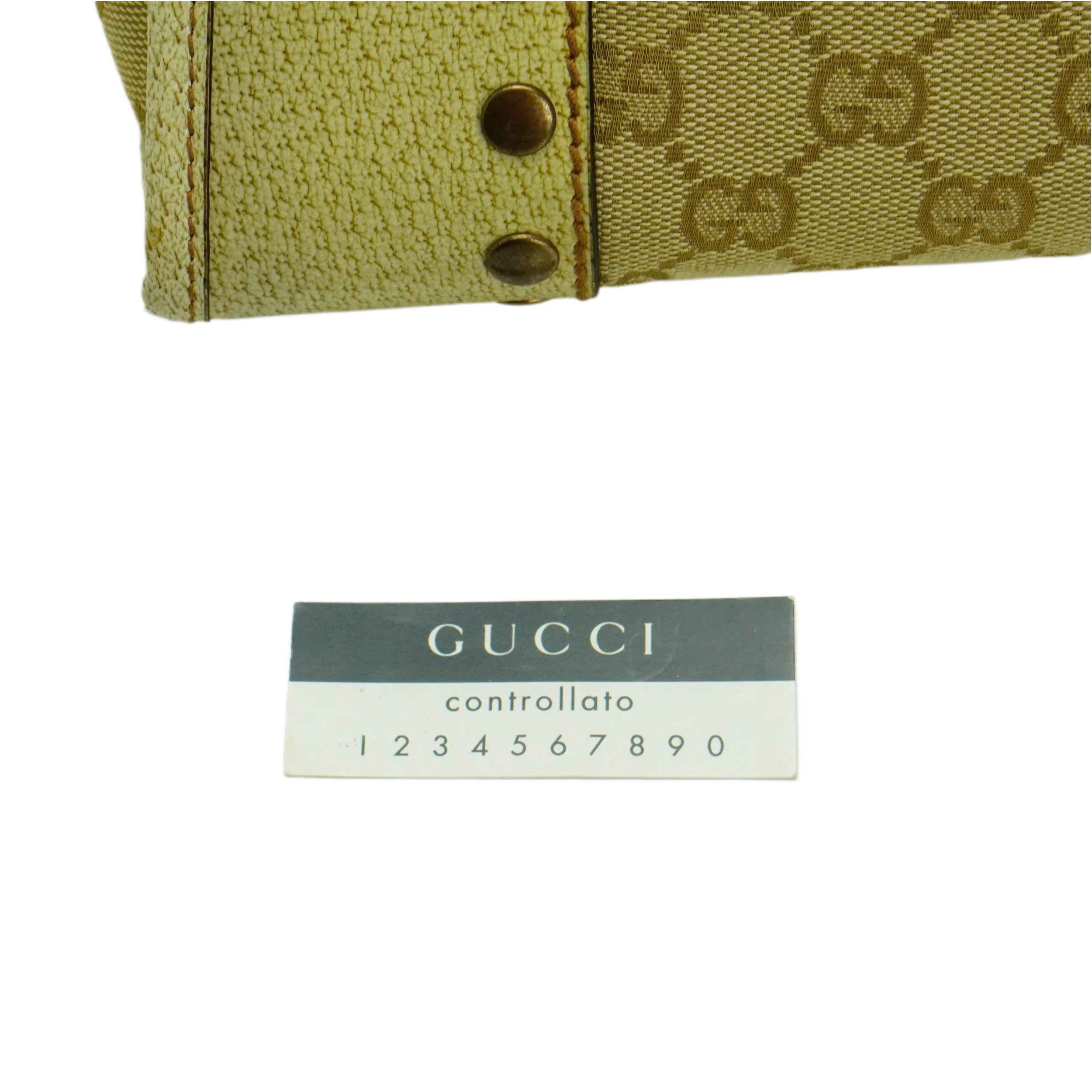 Gucci Beige GG Monogram Canvas Handbag - Lost Designer