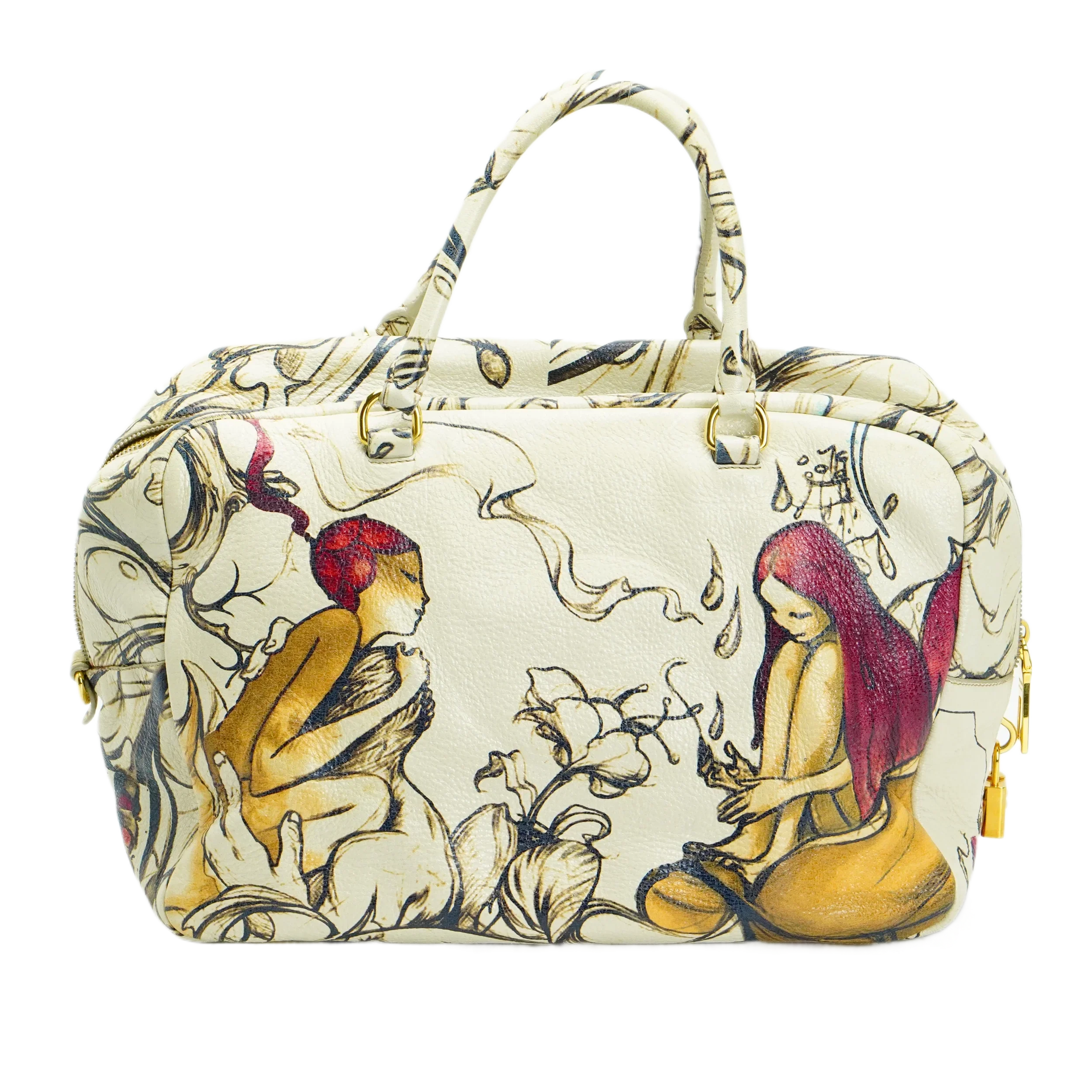 Prada x James Jean Spring 2008 Collection Fairy Bowler Abstract Handbag - Lost Designer