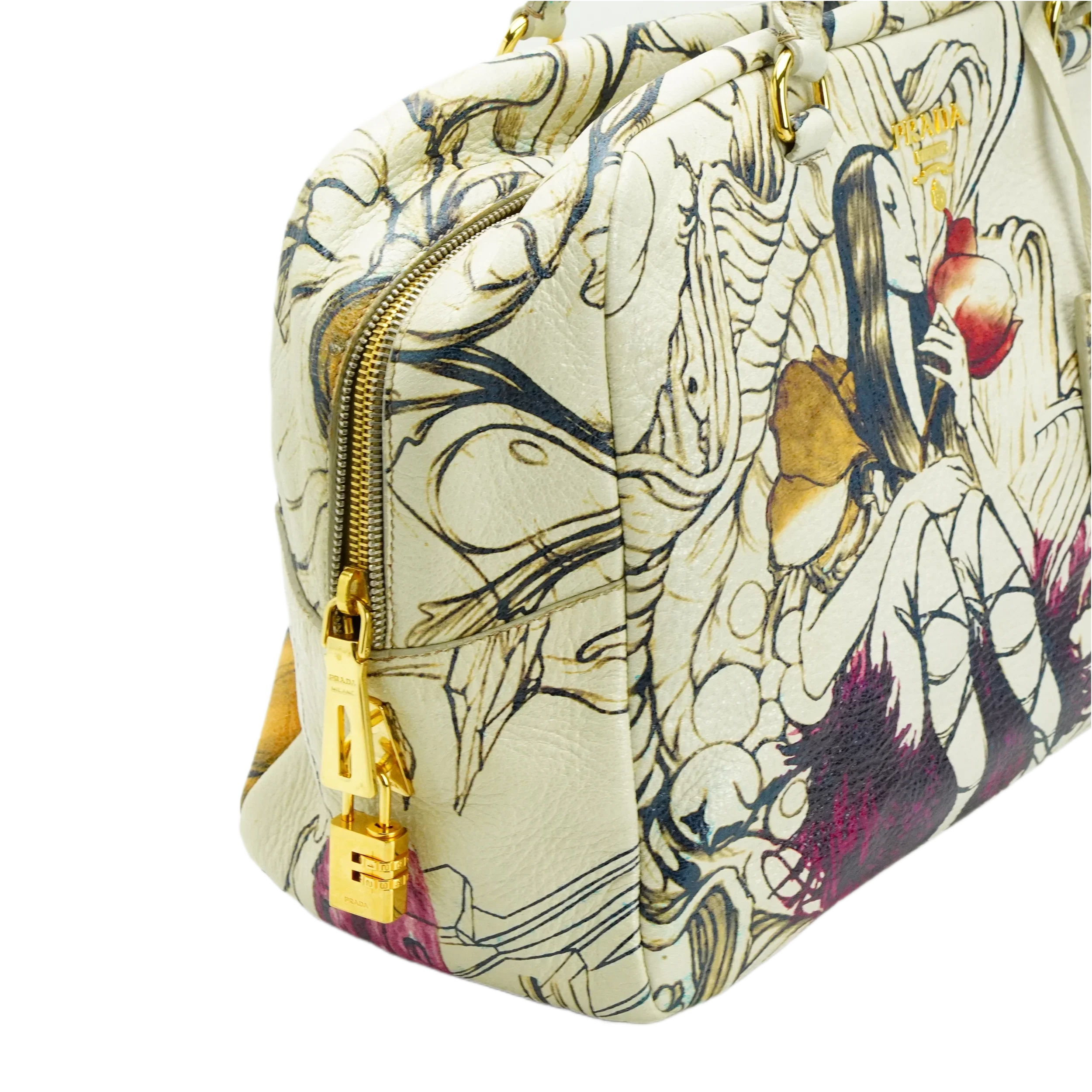 Prada x James Jean Spring 2008 Collection Fairy Bowler Abstract Handbag - Lost Designer