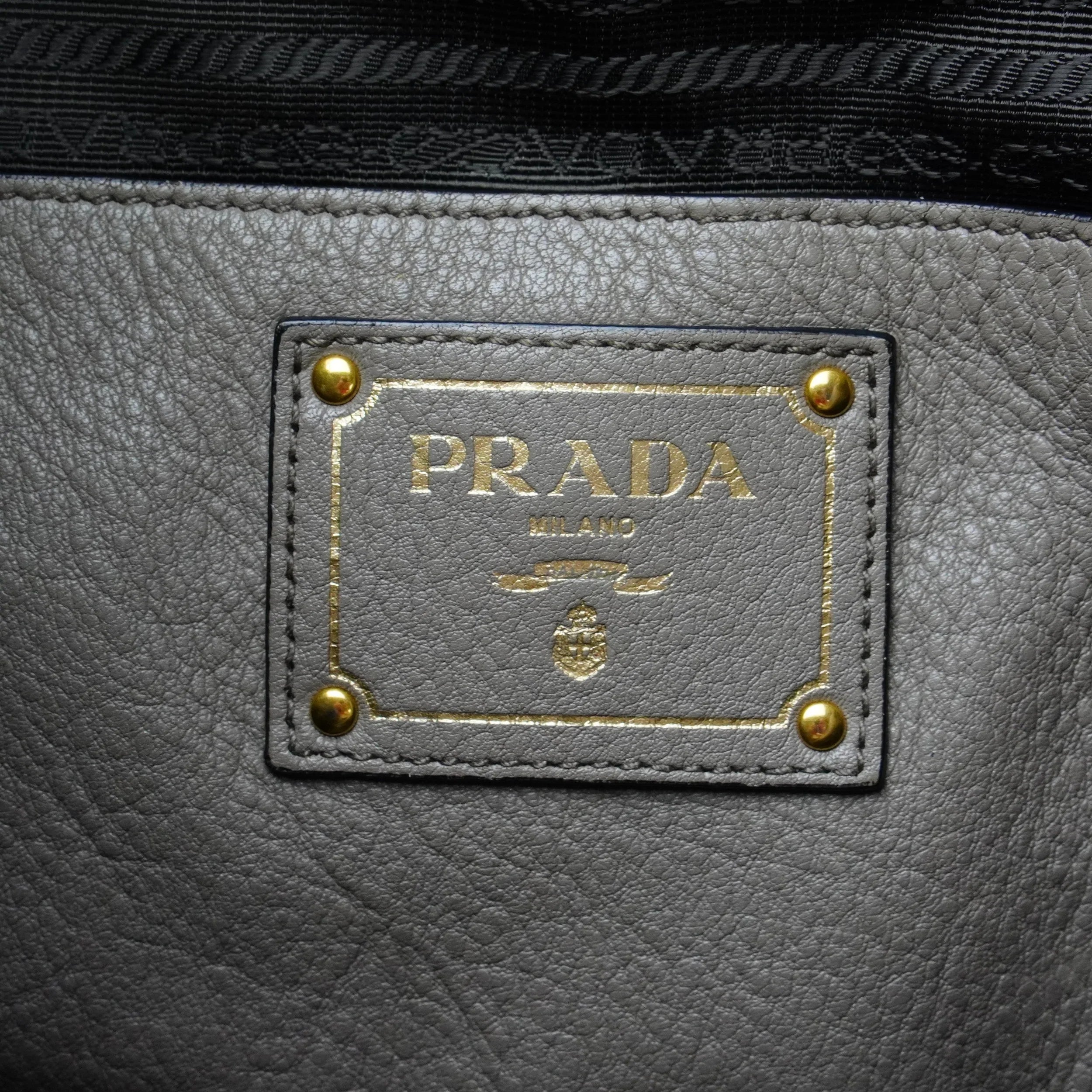 Prada Grey Vitello Daino Handbag - Lost Designer