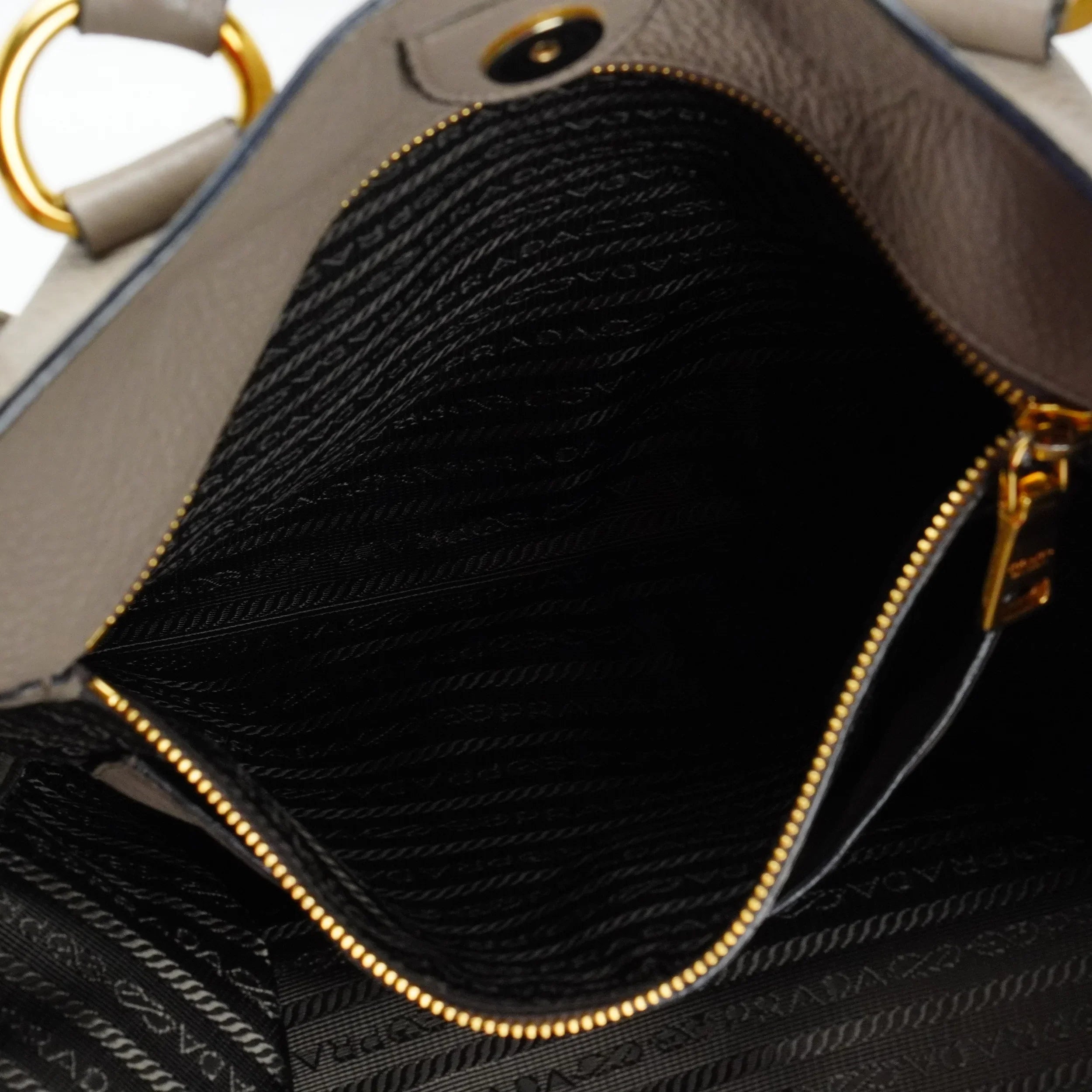 Prada Grey Vitello Daino Handbag - Lost Designer