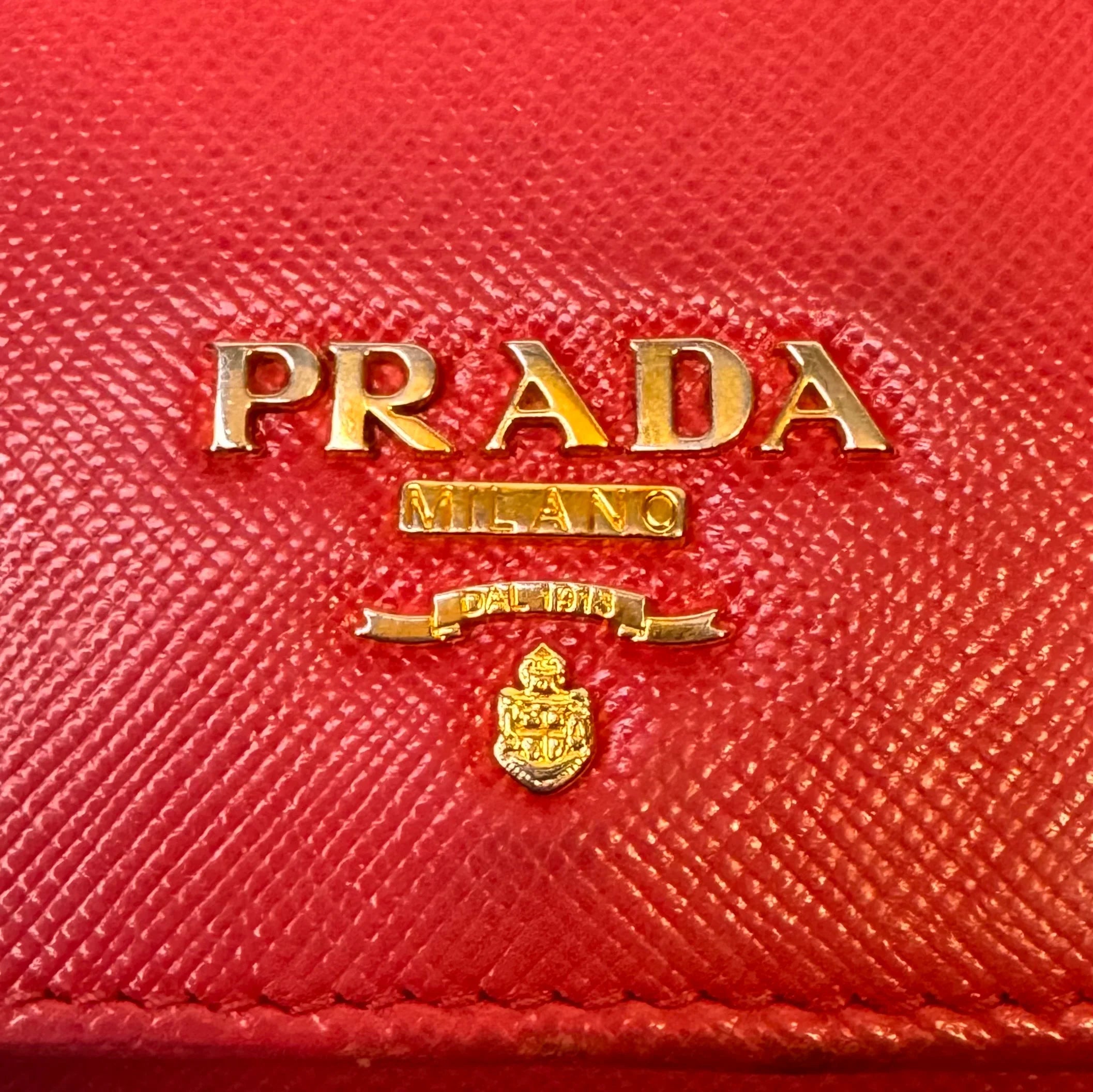 Prada Vitello Daino Continental Flap Wallet in Pink - Lost Designer