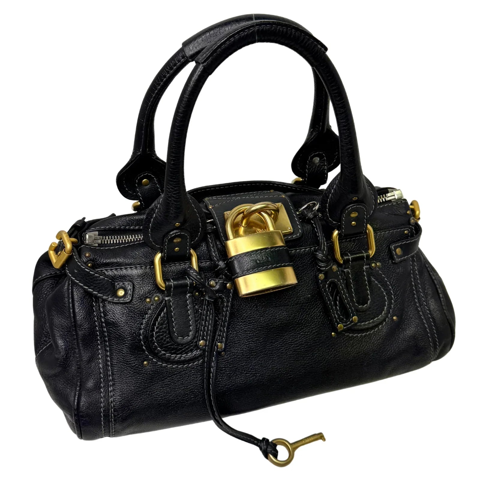 Chloe Paddington Leather Bag Black - Lost Designer