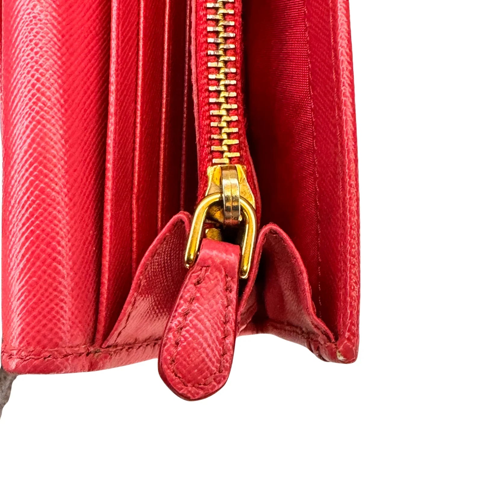 Prada Vitello Daino Continental Flap Wallet in Pink - Lost Designer