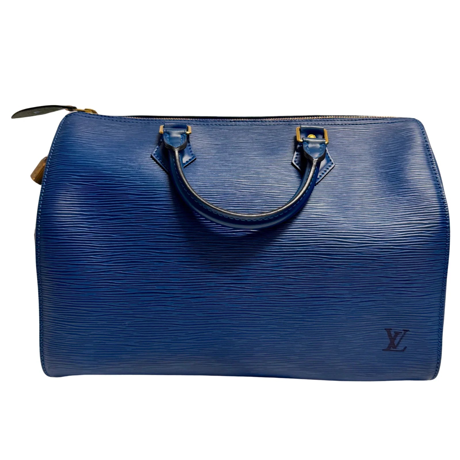 Louis Vuitton Epi Speedy 30 Blue Bag - Lost Designer