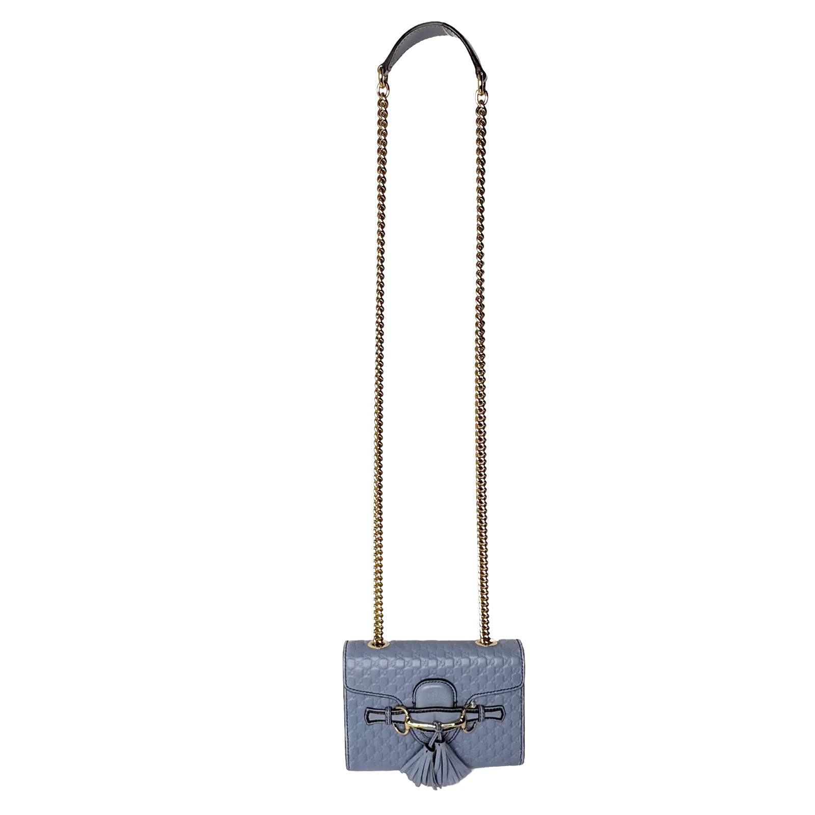 Gucci Microguccissima Mini Emily Chain Shoulder Bag – Light Blue - Lost Designer