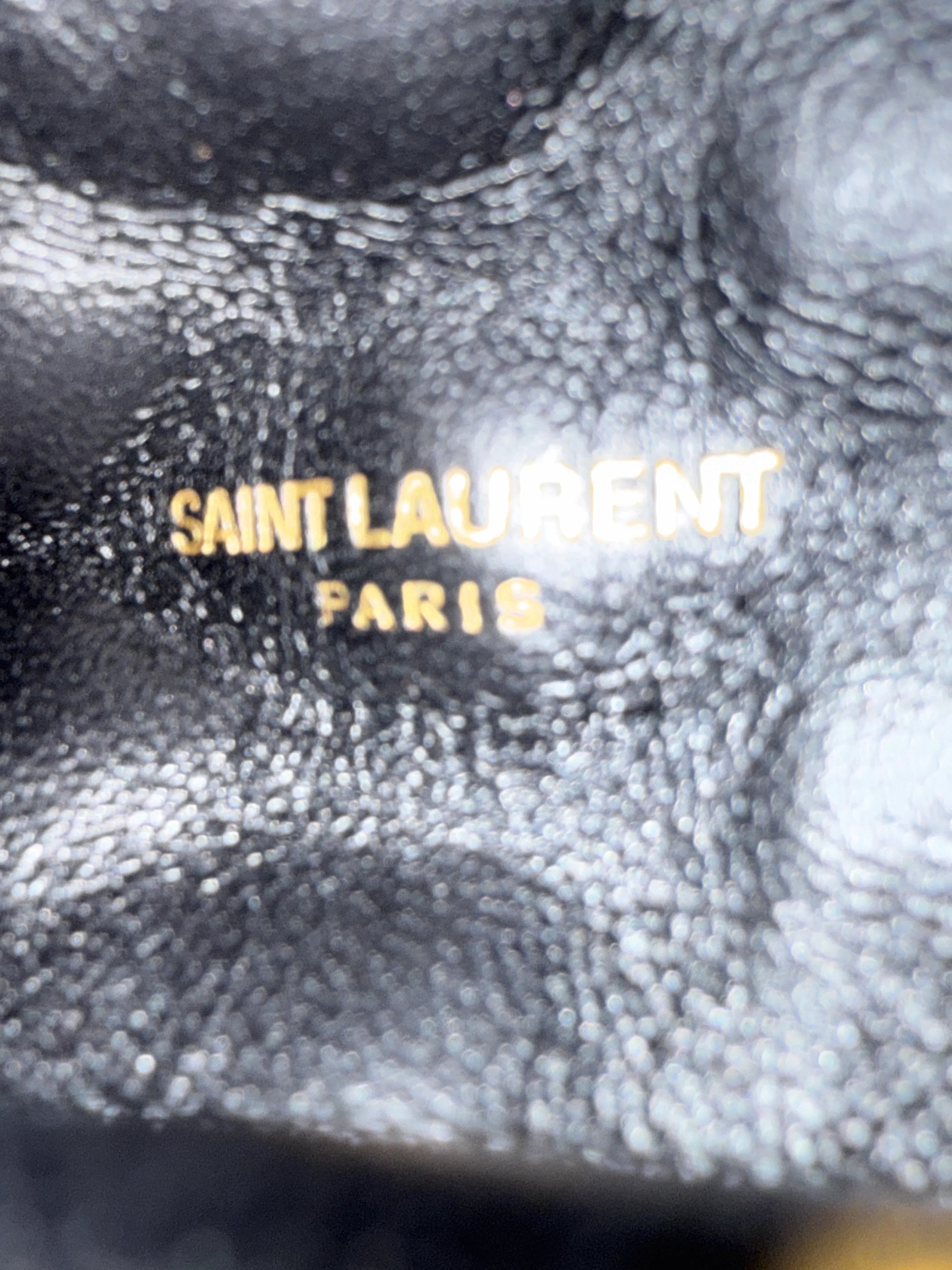 Saint Laurent Metallic Calfskin Berlingo Bag Charm Platino - Lost Designer