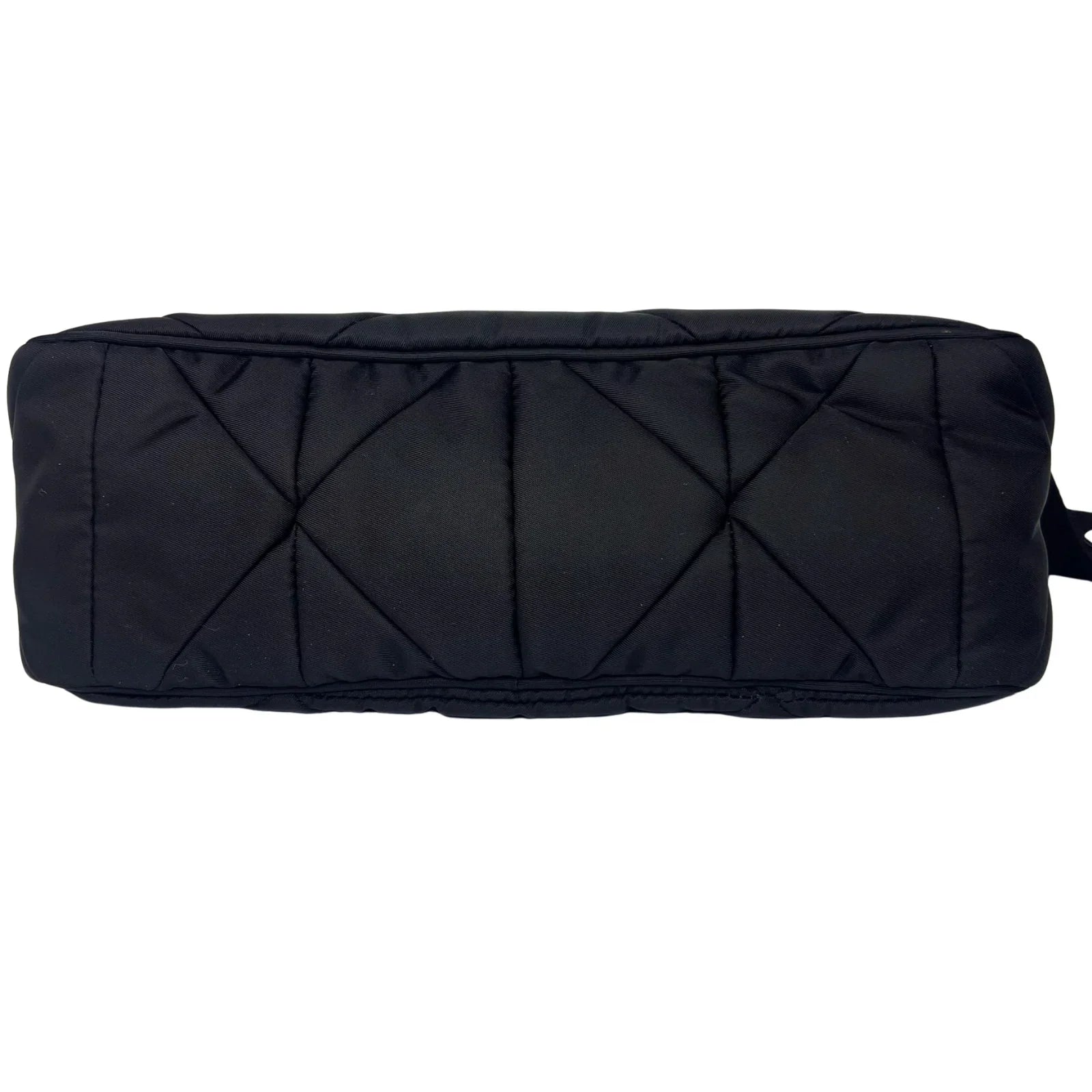 Prada Quilted Re-Nylon Crossbody Bag with Detachable Pouch Black - Lost Designer