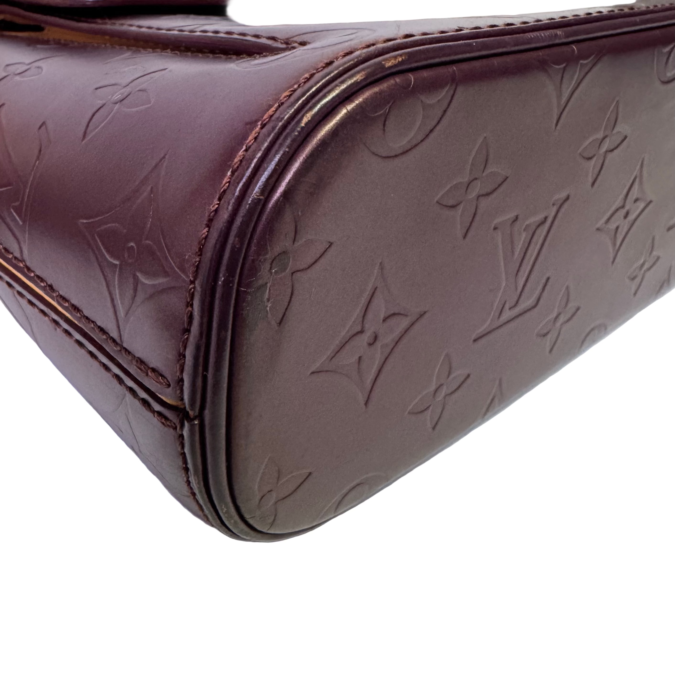 Louis Vuitton Mat Allston Shoulder Bag Vernis Leather Burgundy - Lost Designer