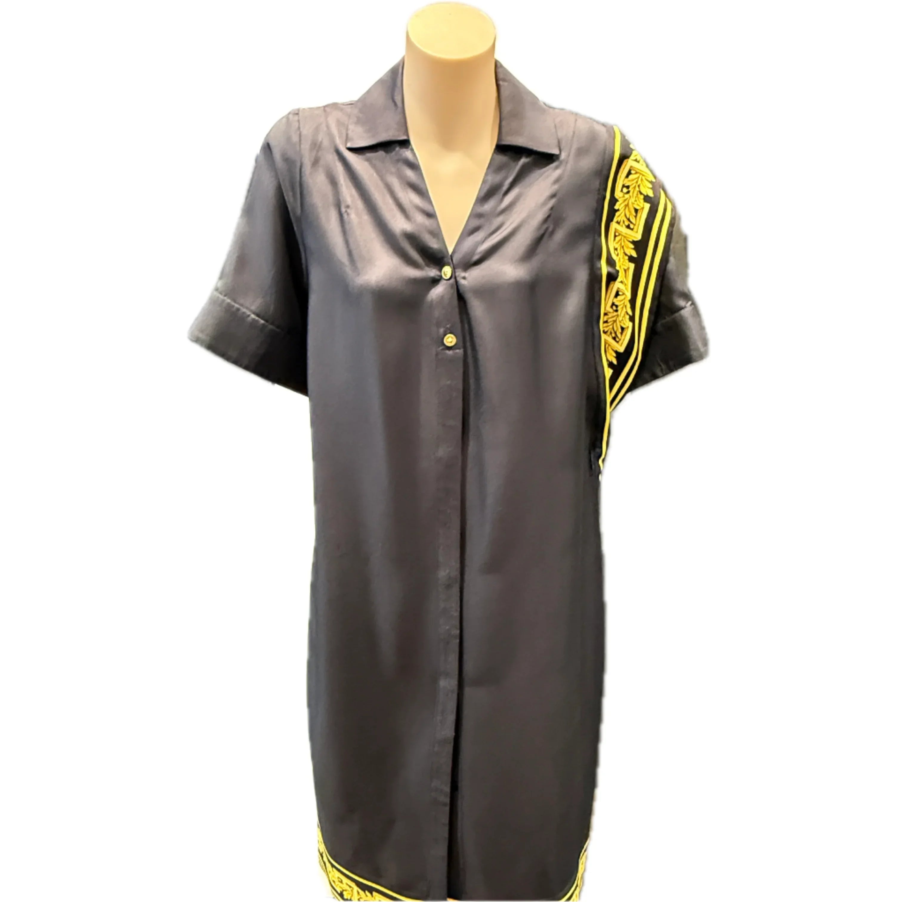 Black/Gold versace Dress, 46 - Lost Designer