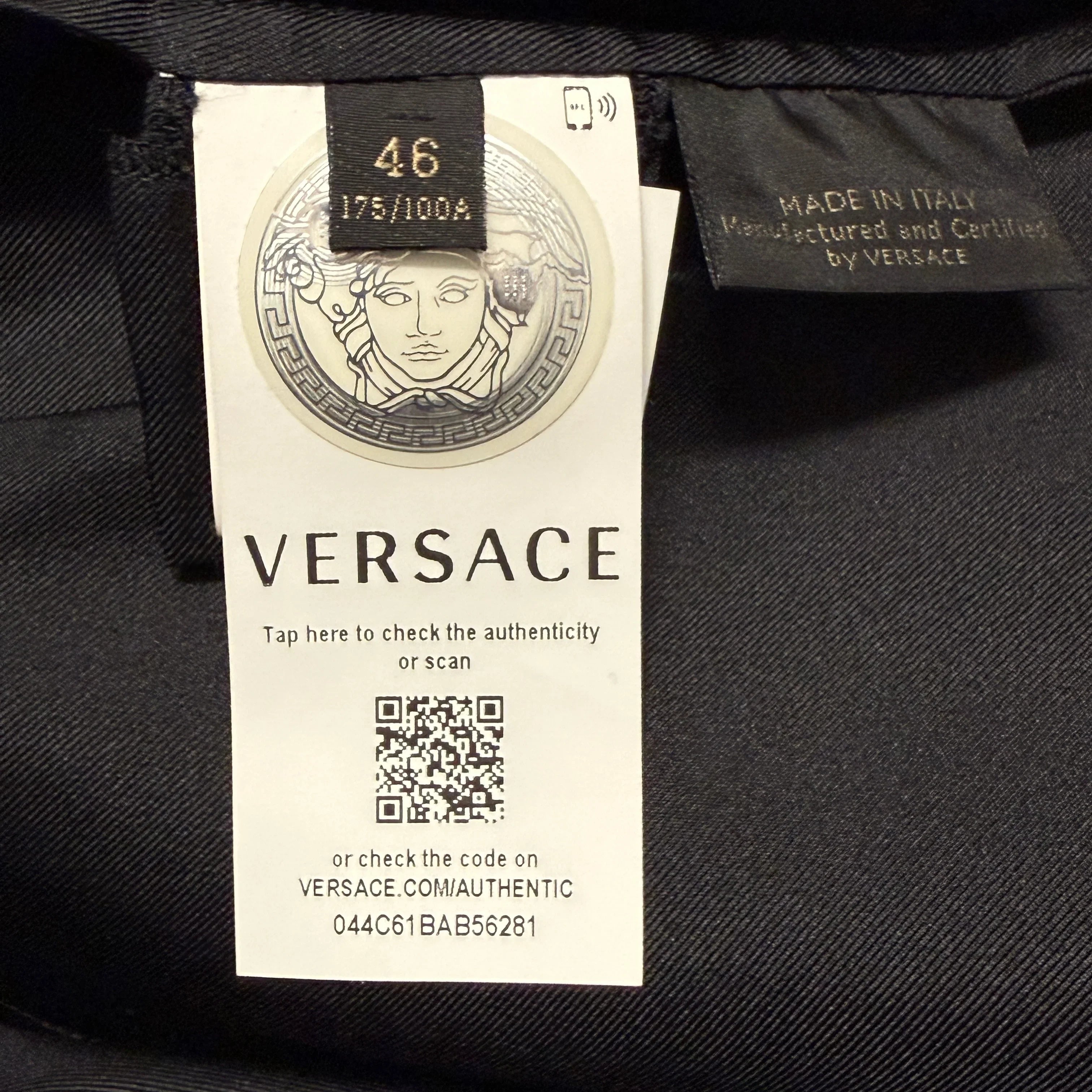 Black/Gold versace Dress, 46 - Lost Designer