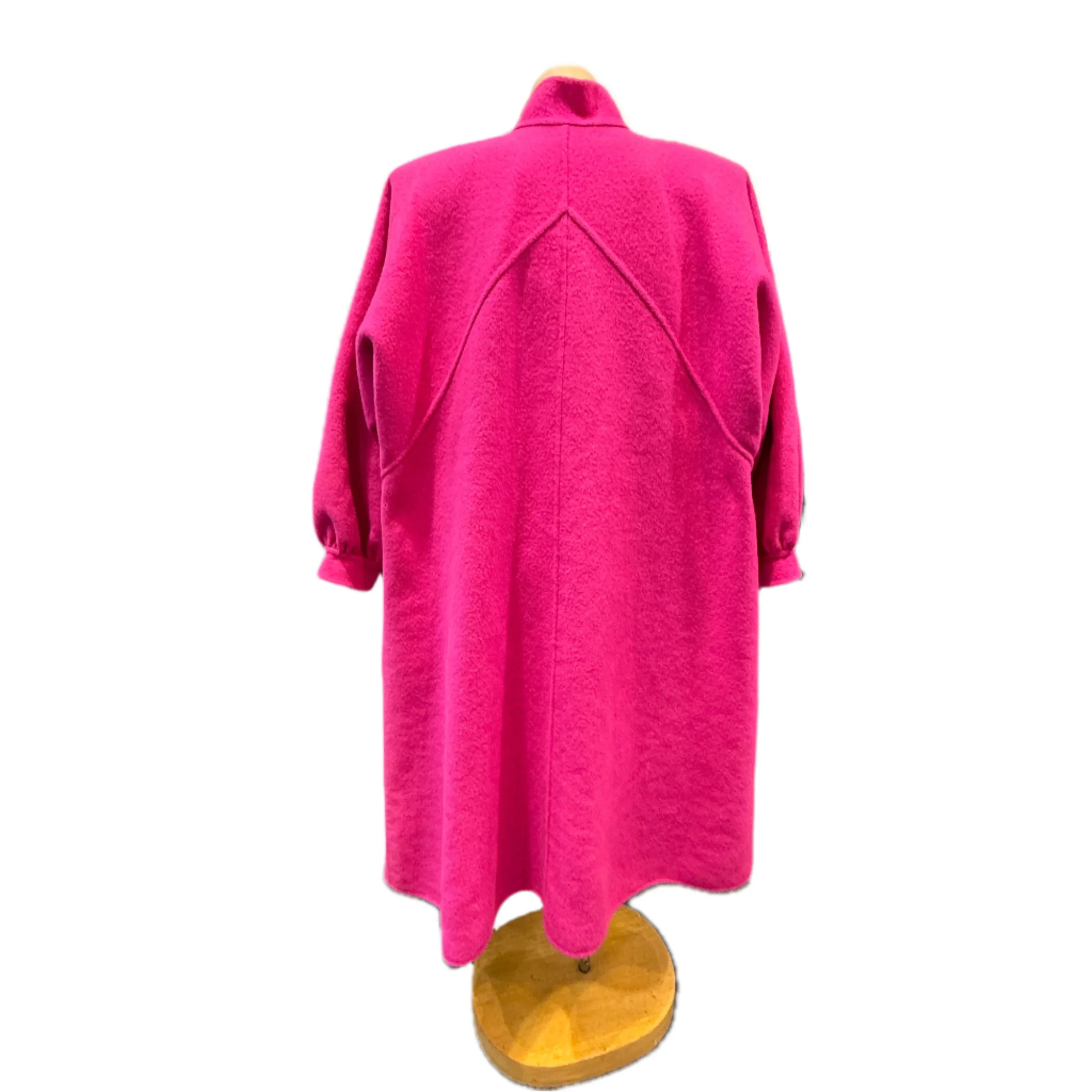 Saint Laurent Fuschia Pink Wool Coat - Lost Designer