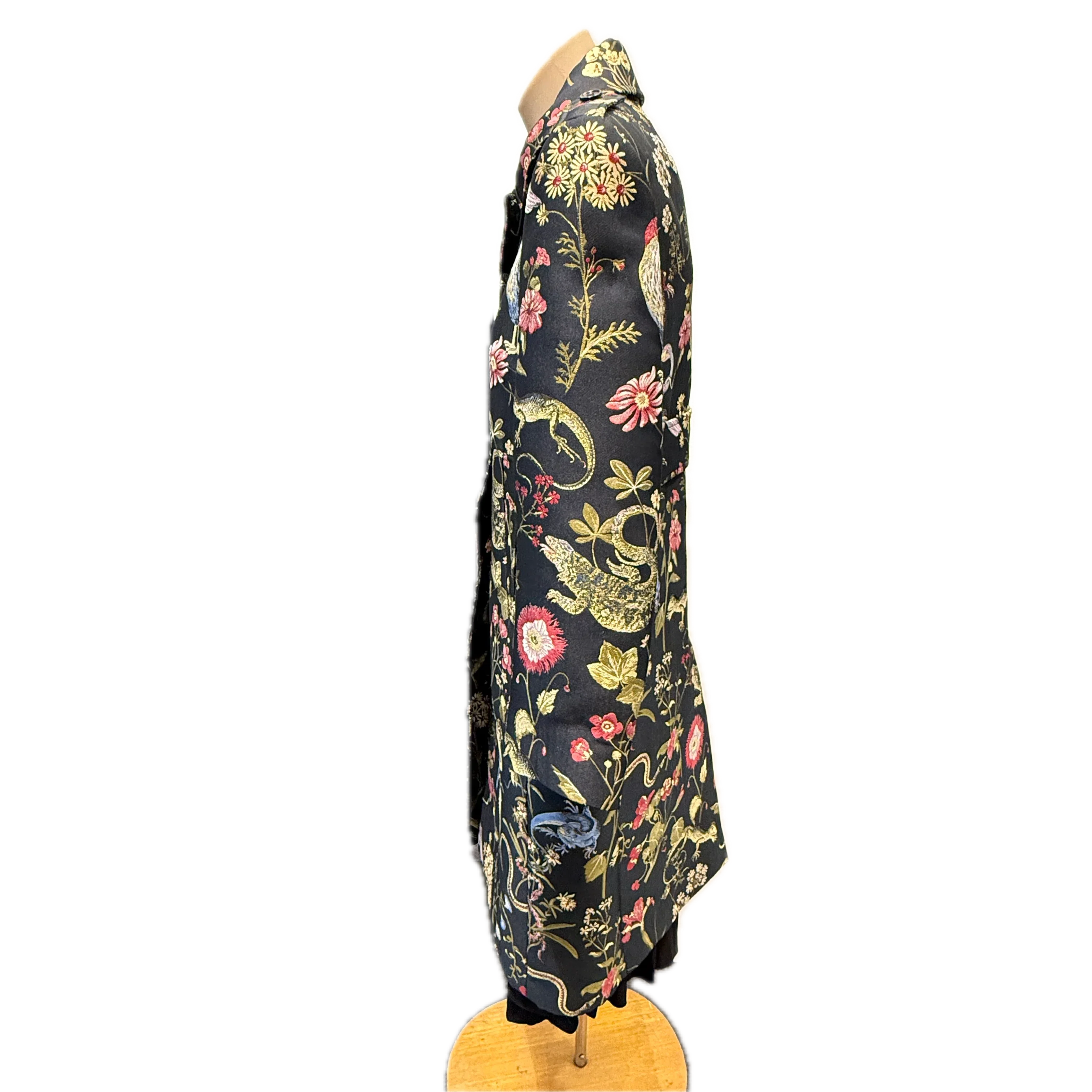 Red Valentino Bird Print Coat Jacket In Nero/rosso size 38 - Lost Designer
