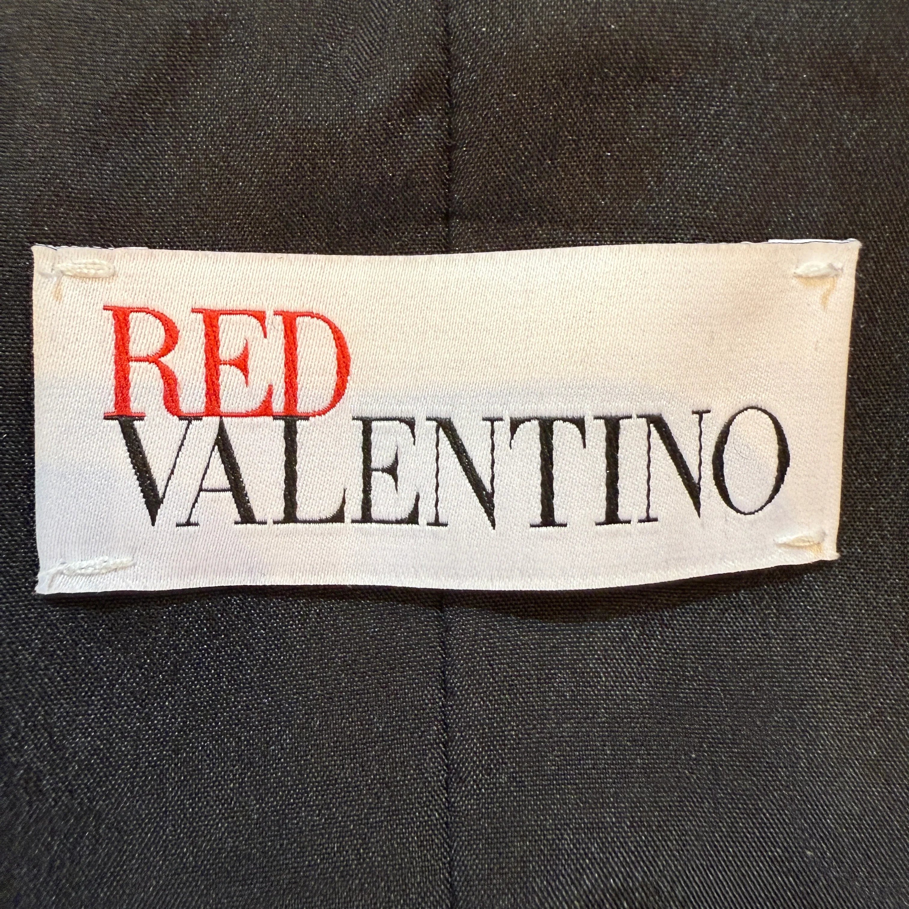 Red Valentino Bird Print Coat Jacket In Nero/rosso size 38 - Lost Designer