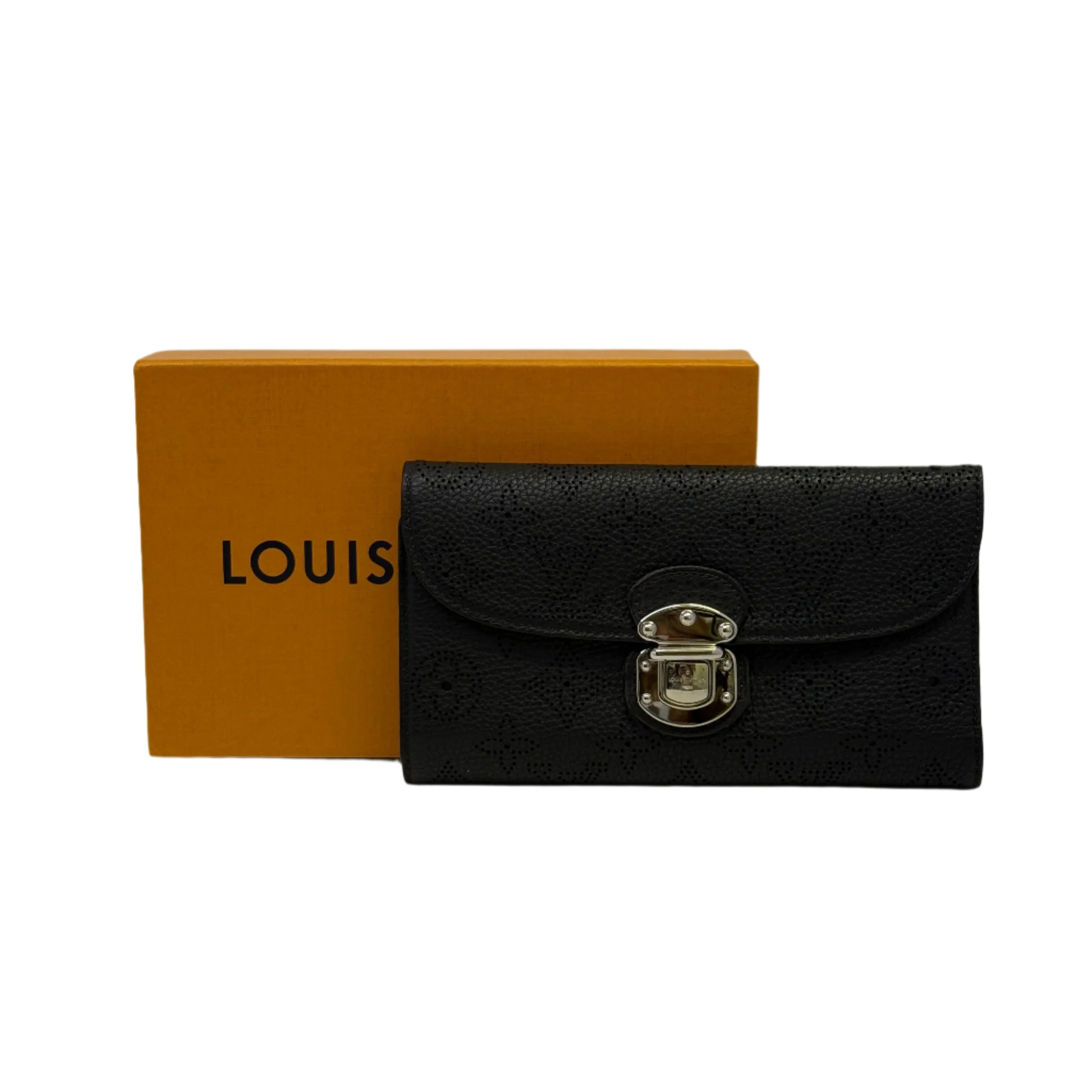 Louis Vuitton Mahina Amelia Long Wallet Black - Lost Designer