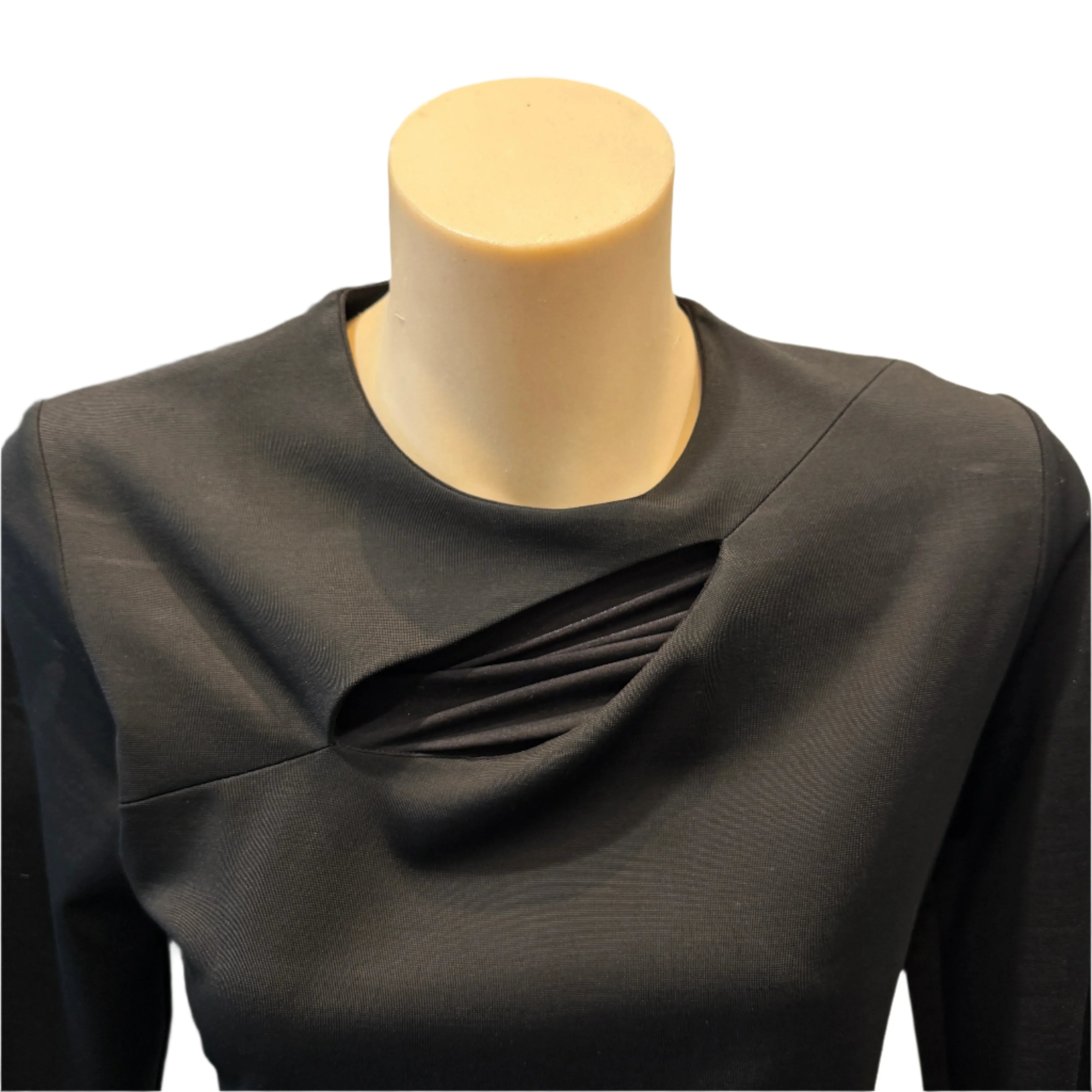 Versace Black Cutout Detail Sheath Midi Dress size 40 - Lost Designer