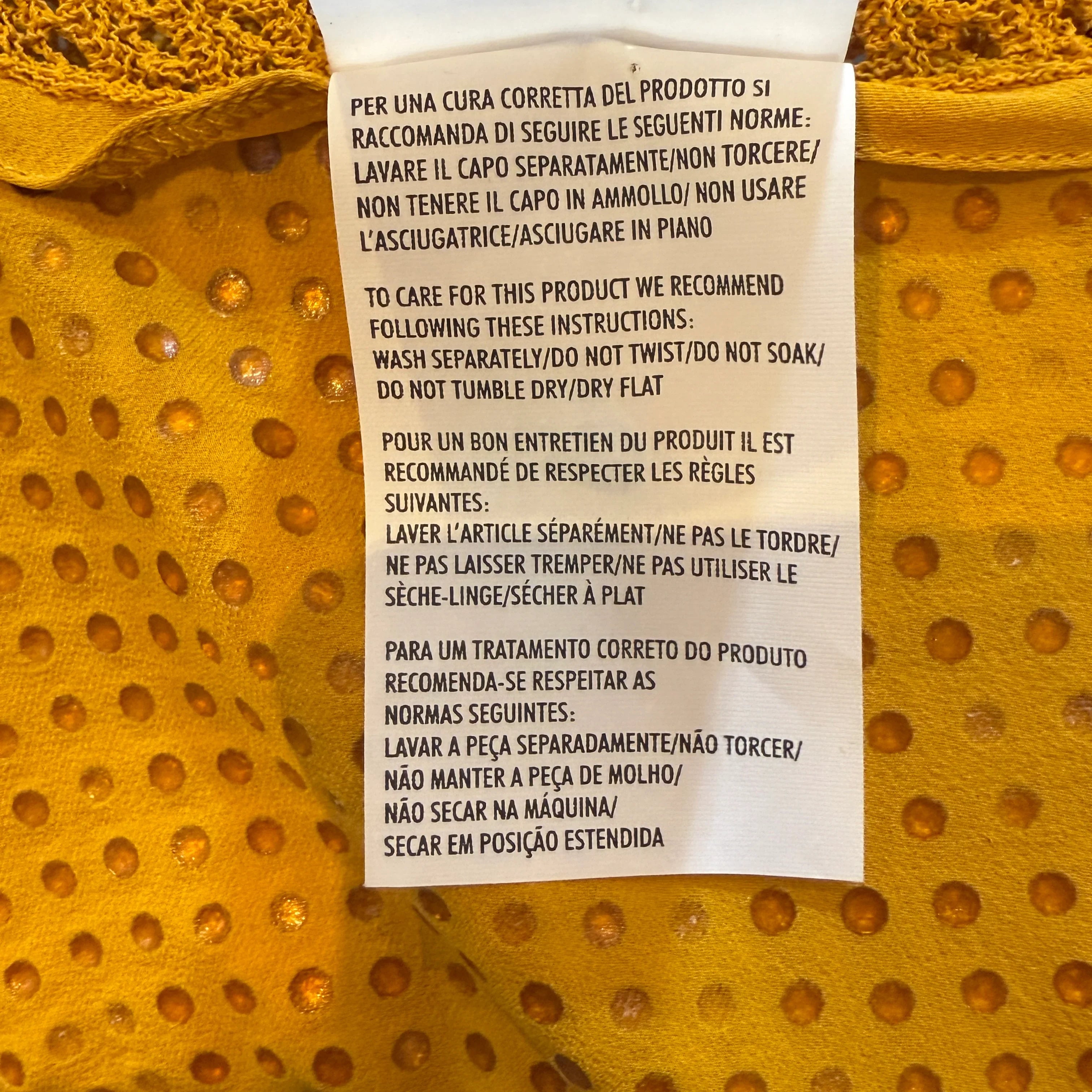 Gucci Mustard Studded Short Sleeve Silk Top Small - Lost Designer
