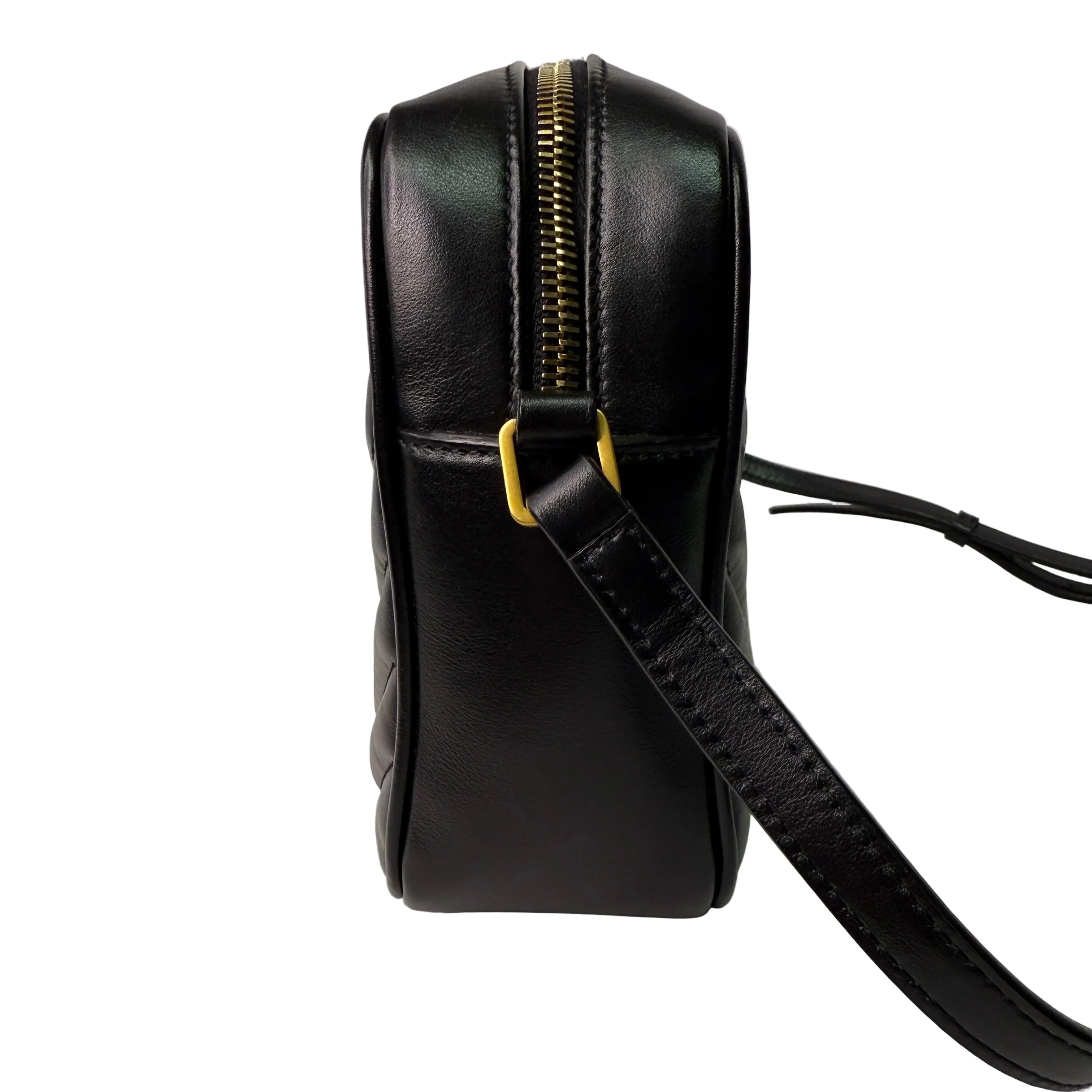 Saint Laurent Lou Quilted Camera Bag Leather Black - Lost Designer