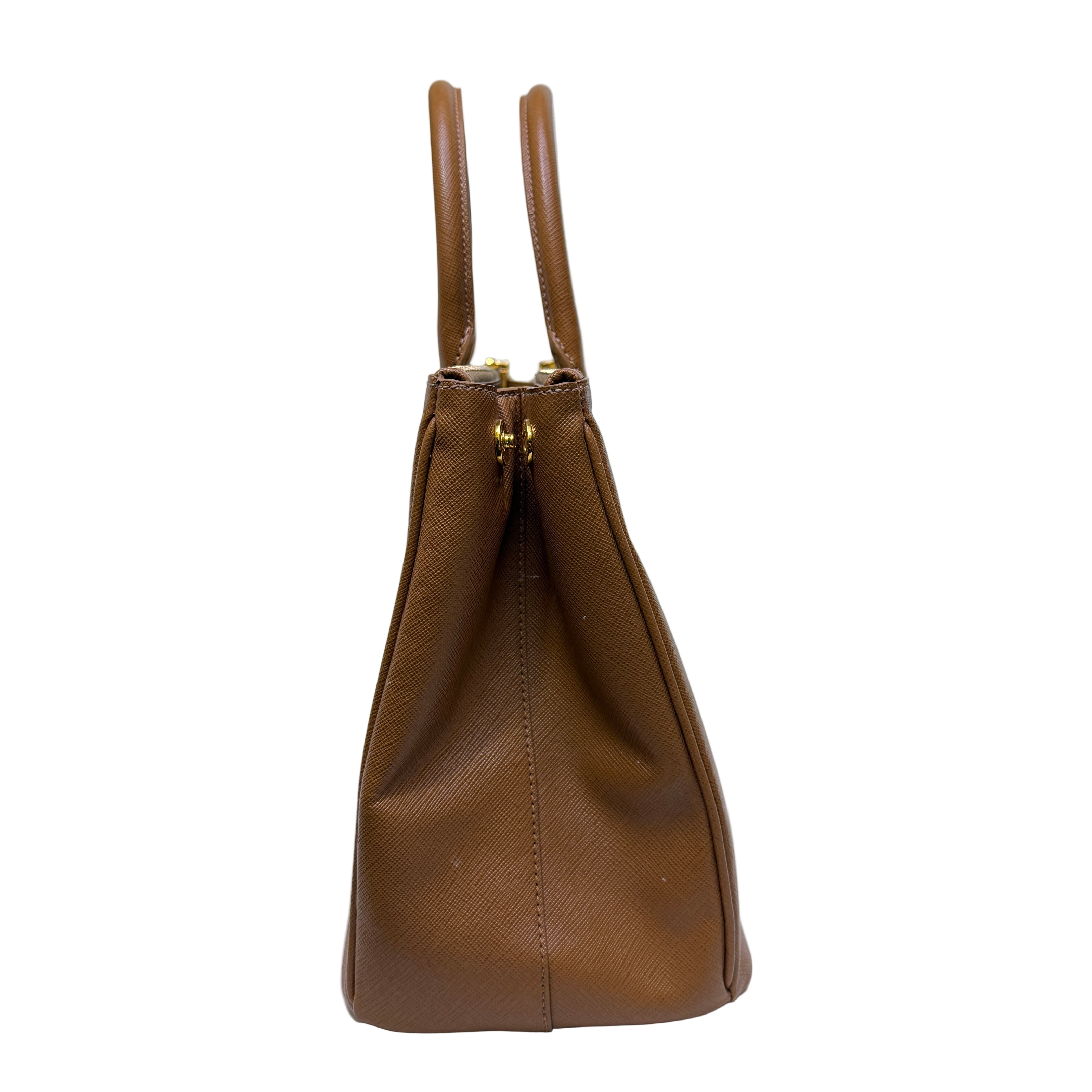 Prada Galleria Handbag Saffiano Leather Brown - Lost Designer