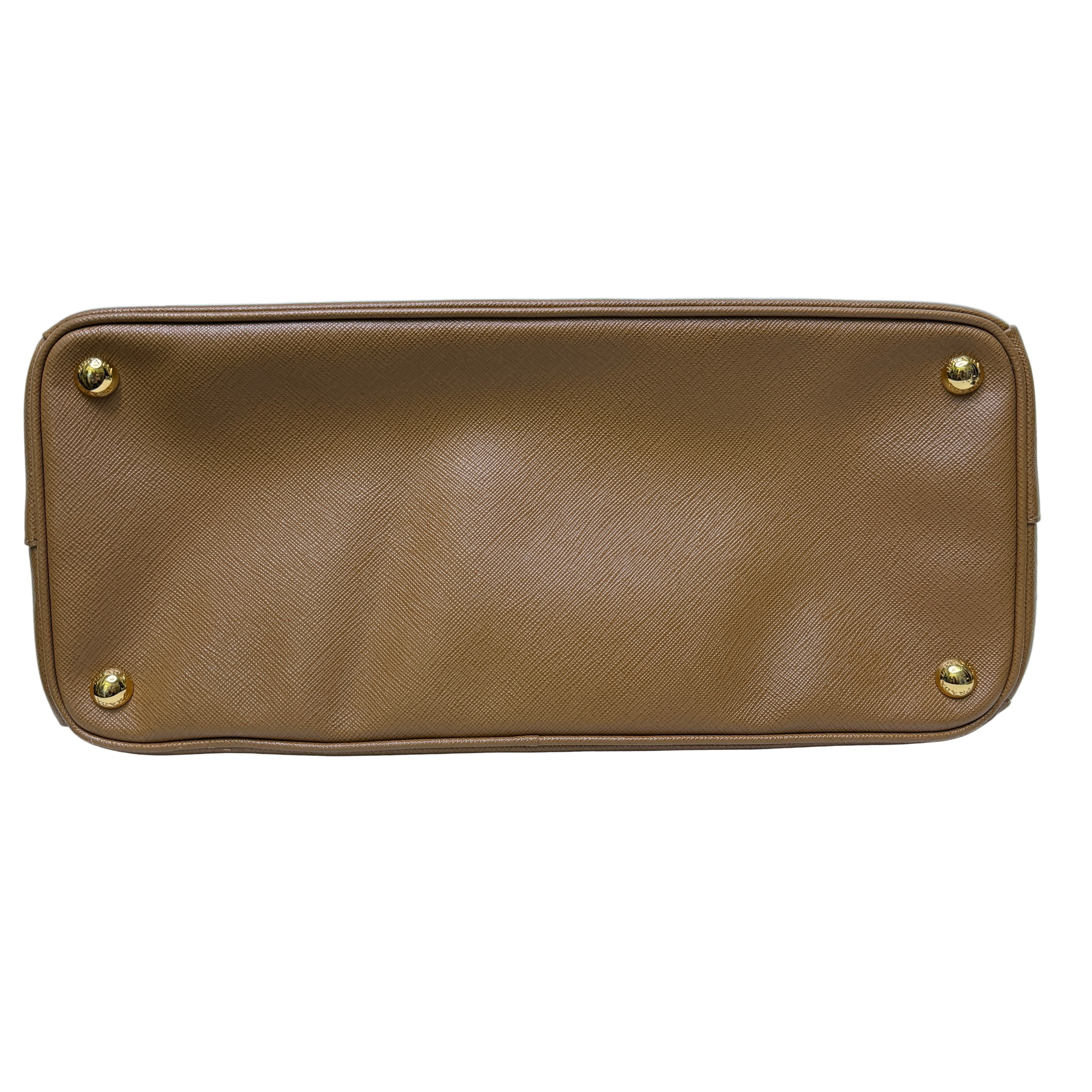 Prada Galleria Handbag Saffiano Leather Brown - Lost Designer