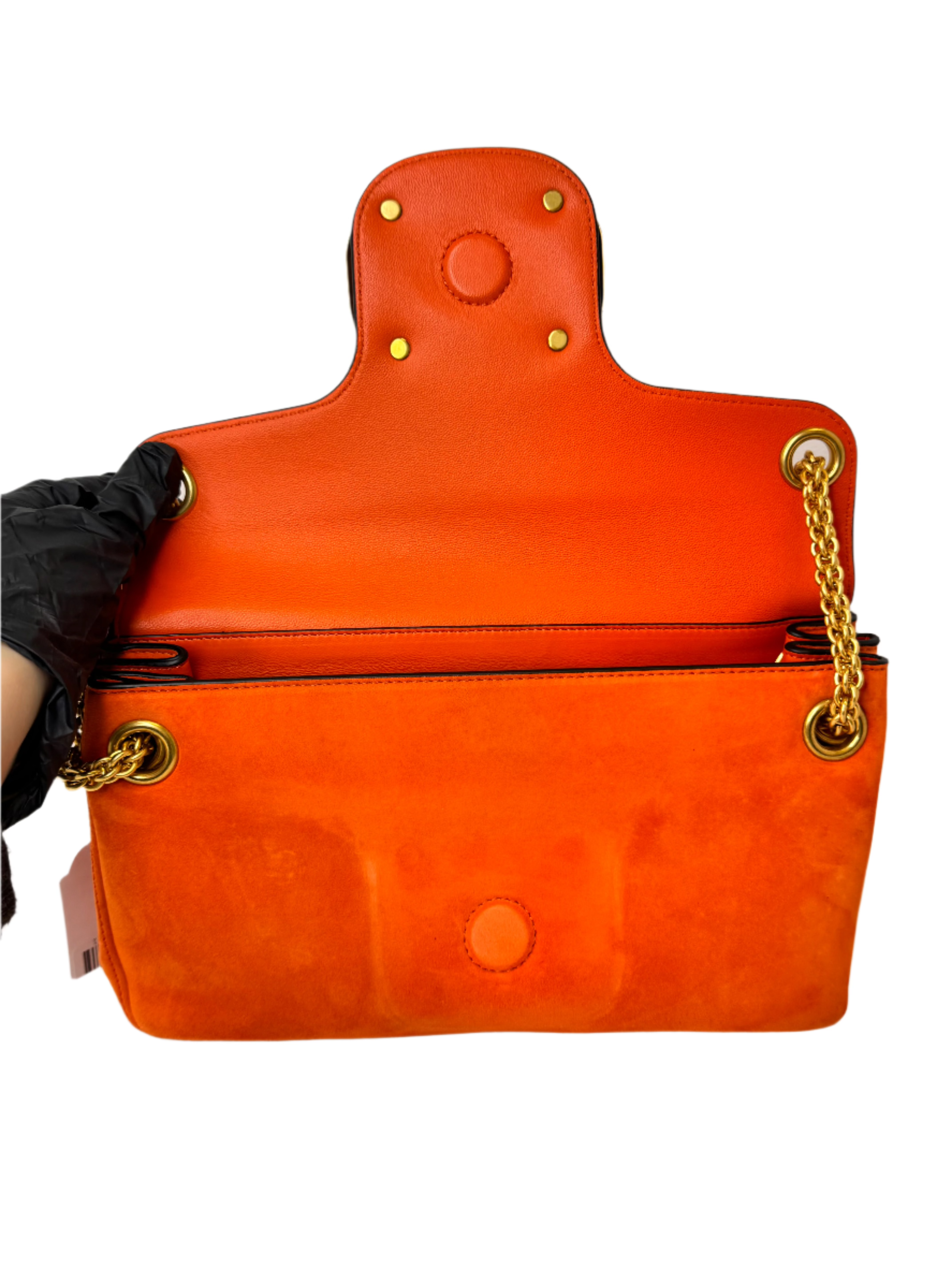 Valentino Garavani Stud Sign Shoulder Bag – Orange Nappa Leather - Lost Designer