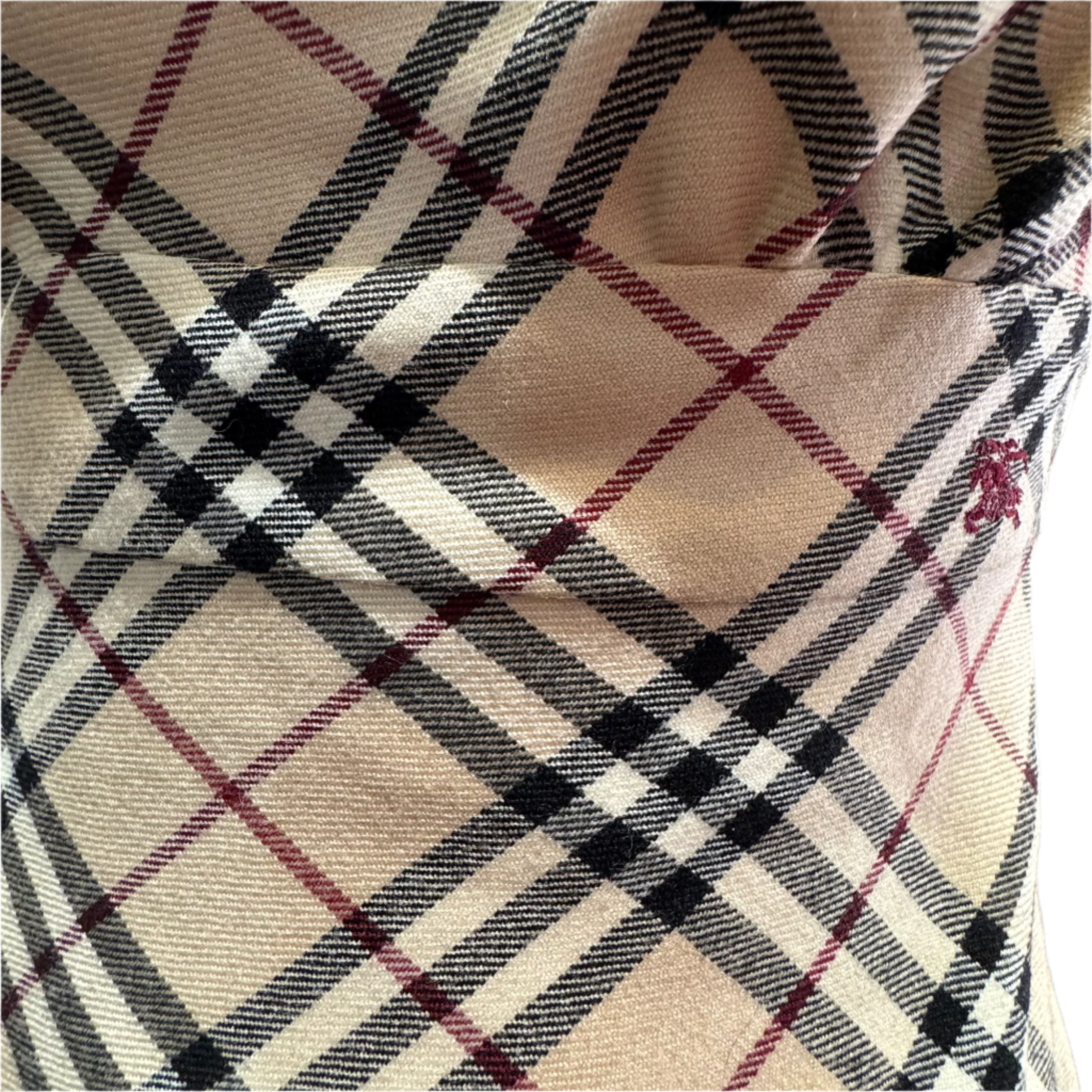 Beige Burberry sleeveless check dress size 38 - Lost Designer