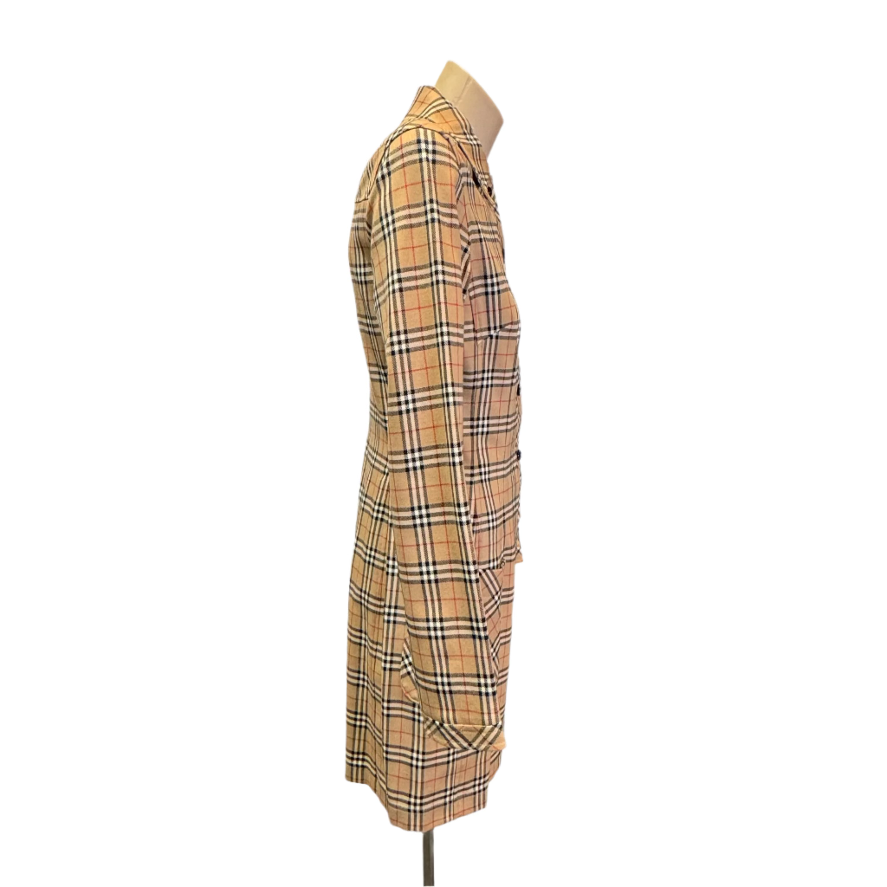Burberry Check pocket dress long sleeve 38 - Lost Designer