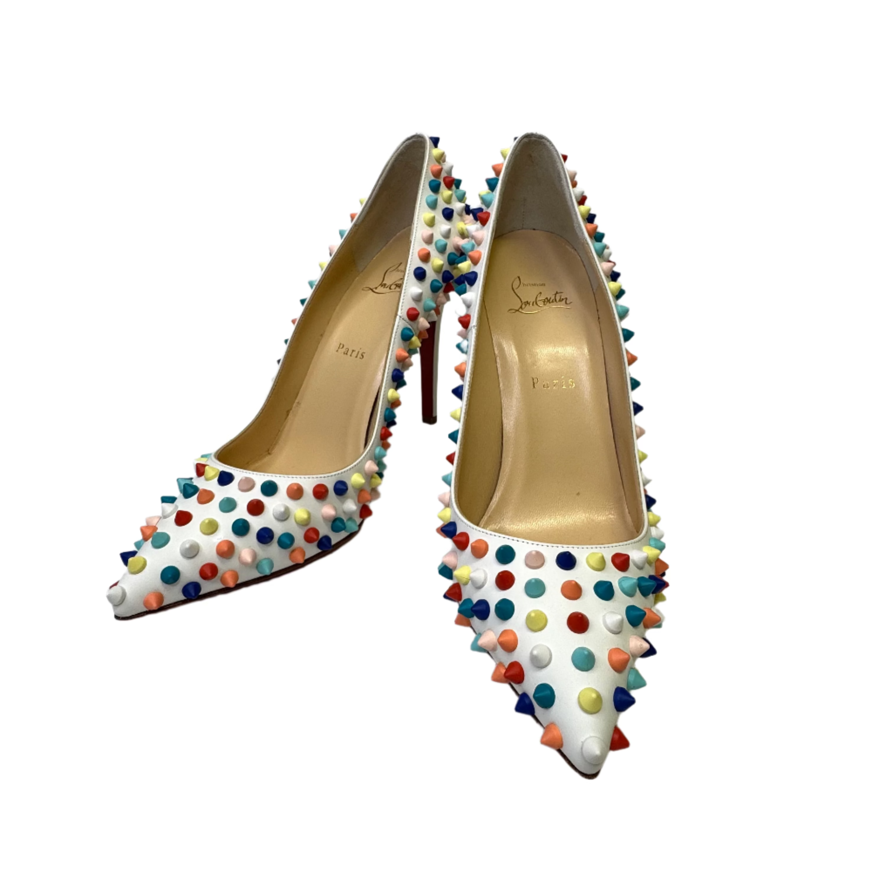 Christian Louboutin Gomme Pigalle Spikes 120 Pumps Multicoloured 39.5 - Lost Designer