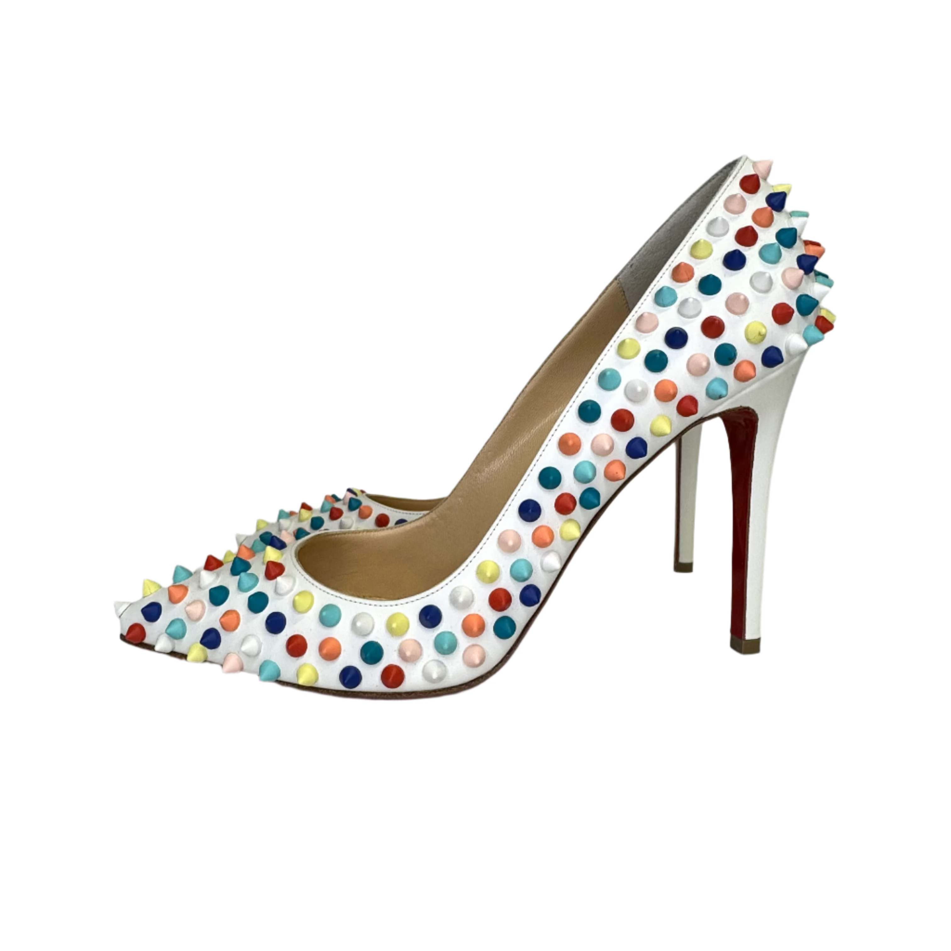 Christian Louboutin Gomme Pigalle Spikes 120 Pumps Multicoloured 39.5 - Lost Designer
