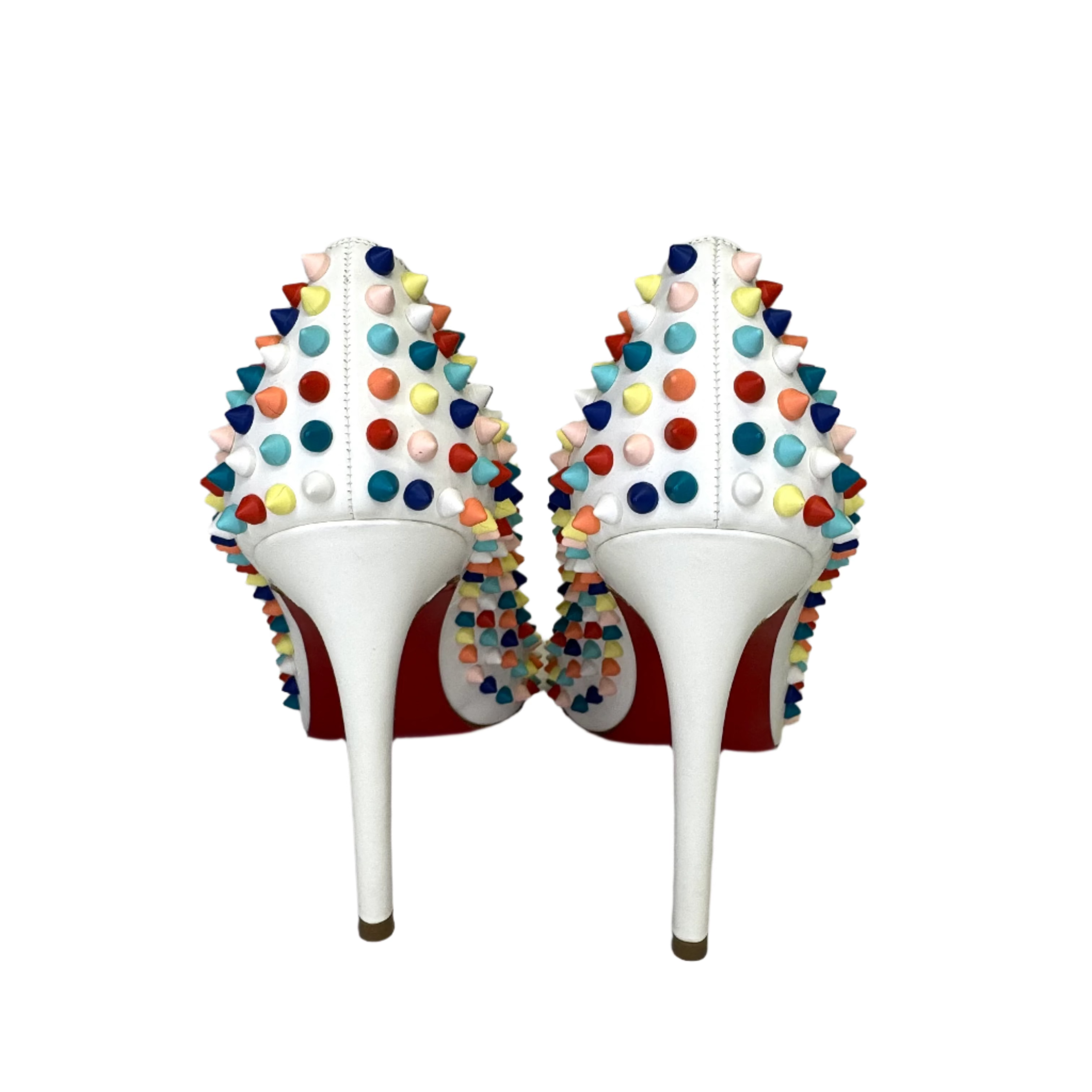 Christian Louboutin Gomme Pigalle Spikes 120 Pumps Multicoloured 39.5 - Lost Designer