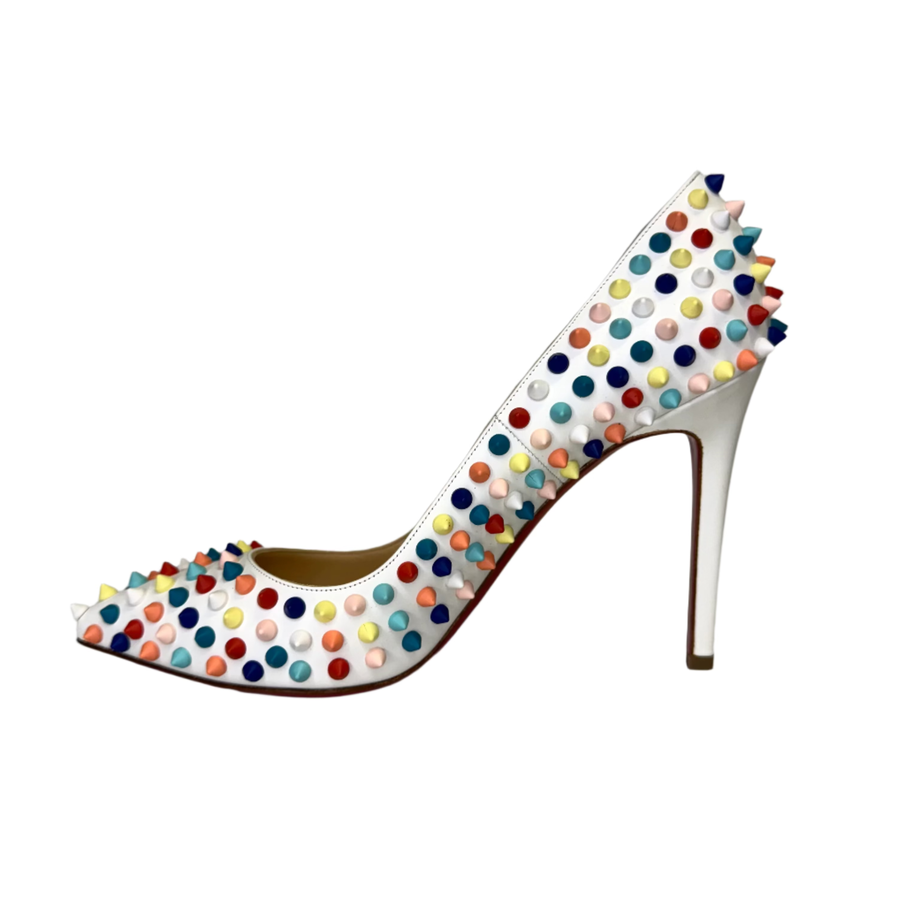 Christian Louboutin Gomme Pigalle Spikes 120 Pumps Multicoloured 39.5 - Lost Designer