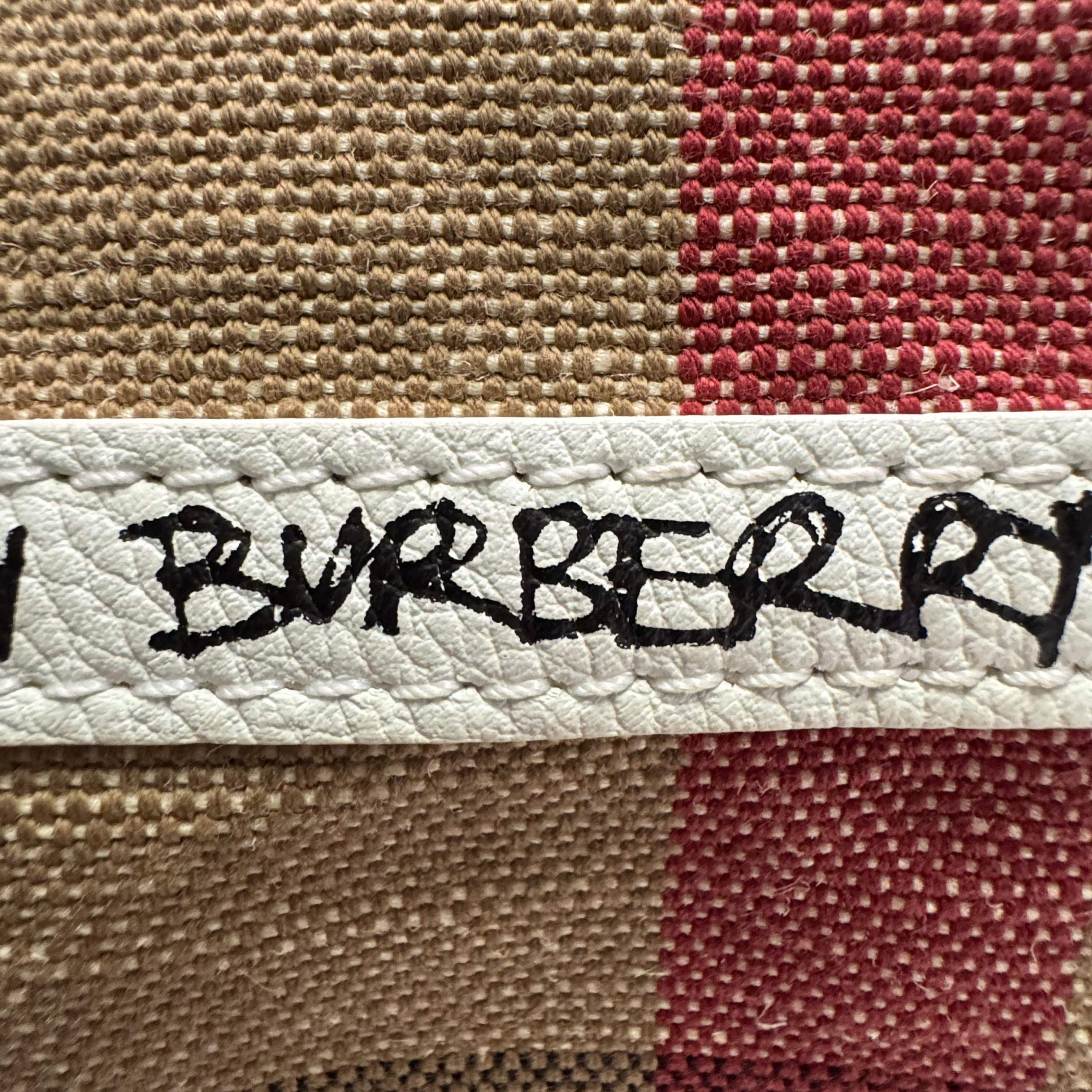 Burberry Canvas House Check Union Jack Sketchbook Reversible Doodle Tote - Lost Designer