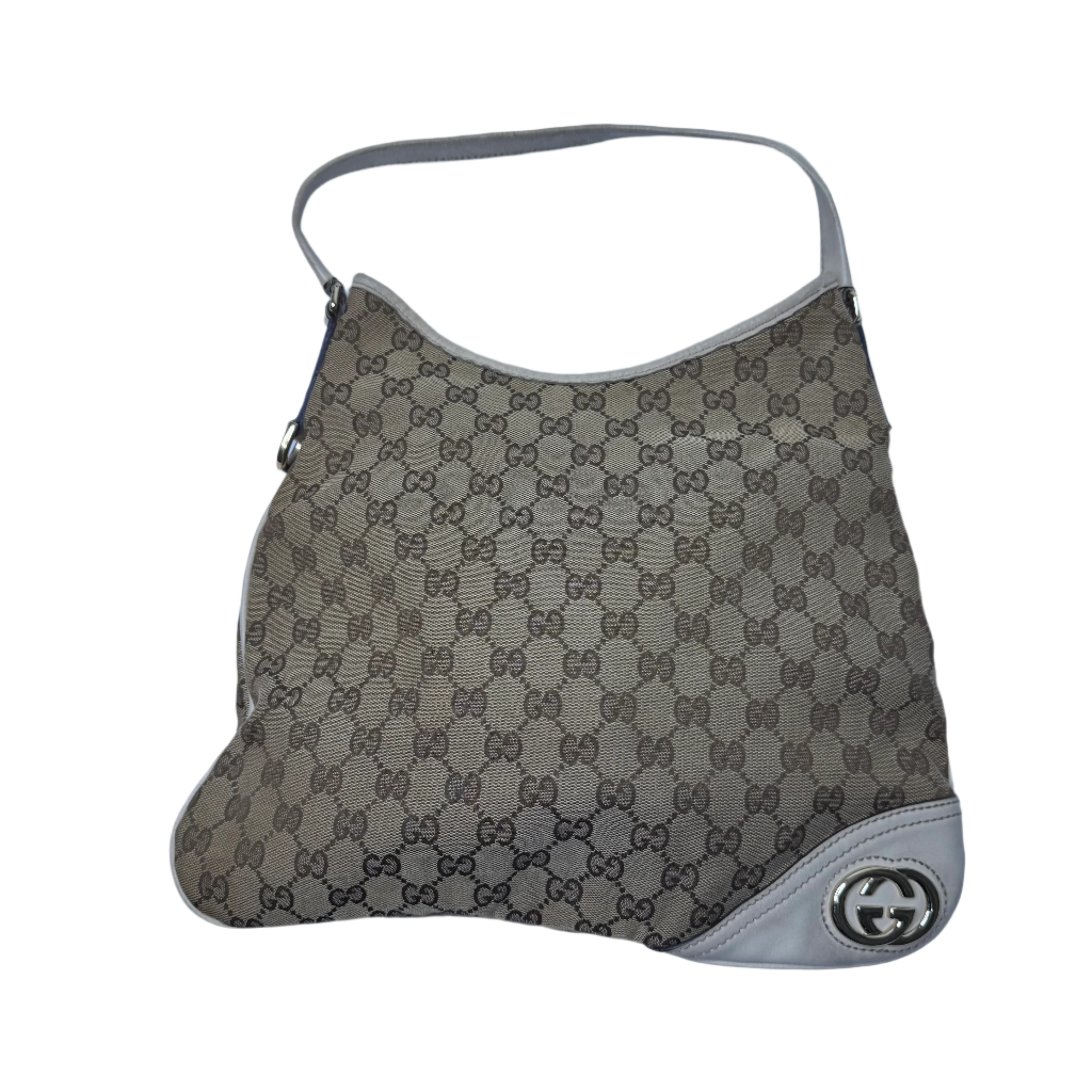 Guccui Monogram GG New Britt Hobo Ivory Shoulder Bag - Lost Designer