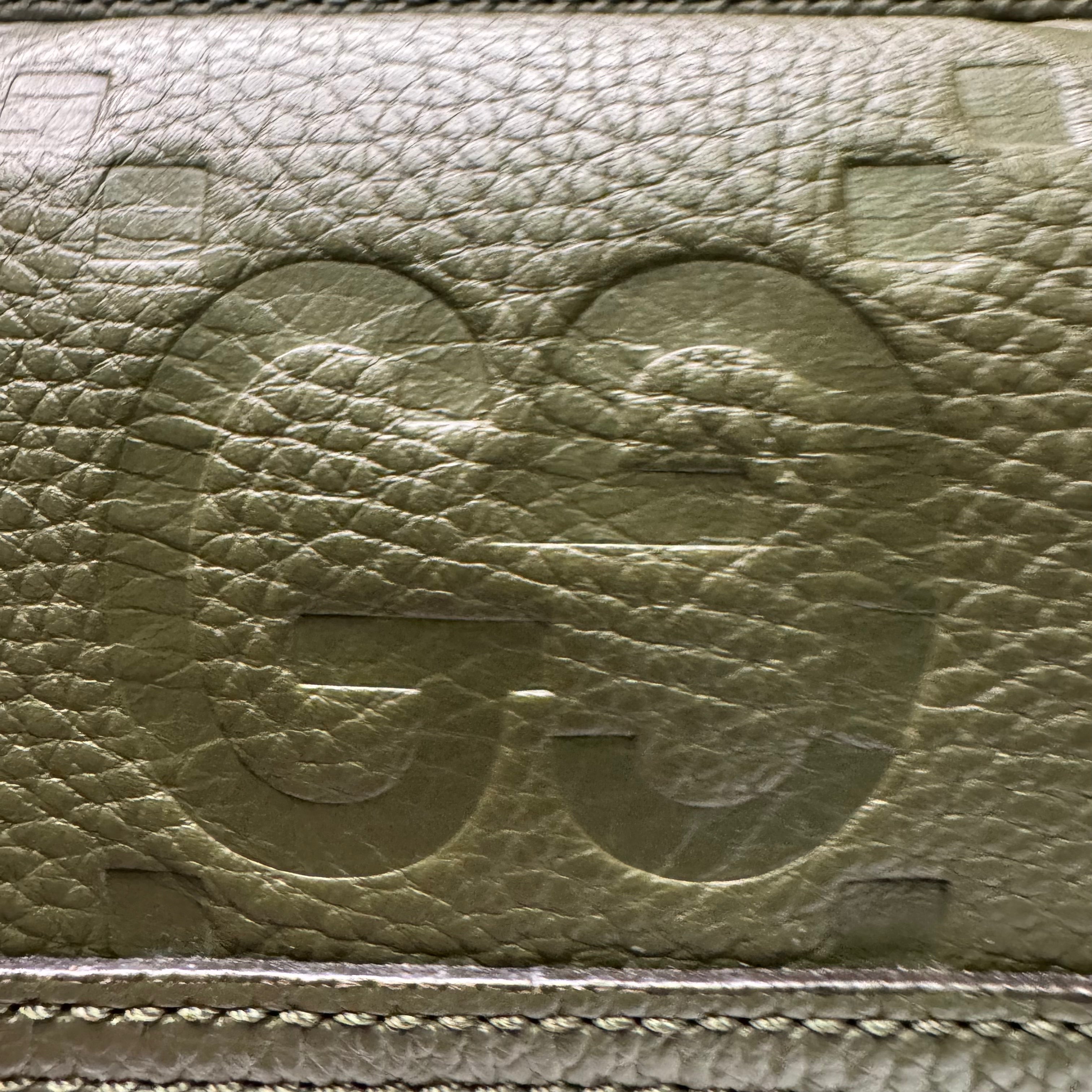 Gucci Jumbo GG Belt Bag Leather Olive Green - Lost Designer