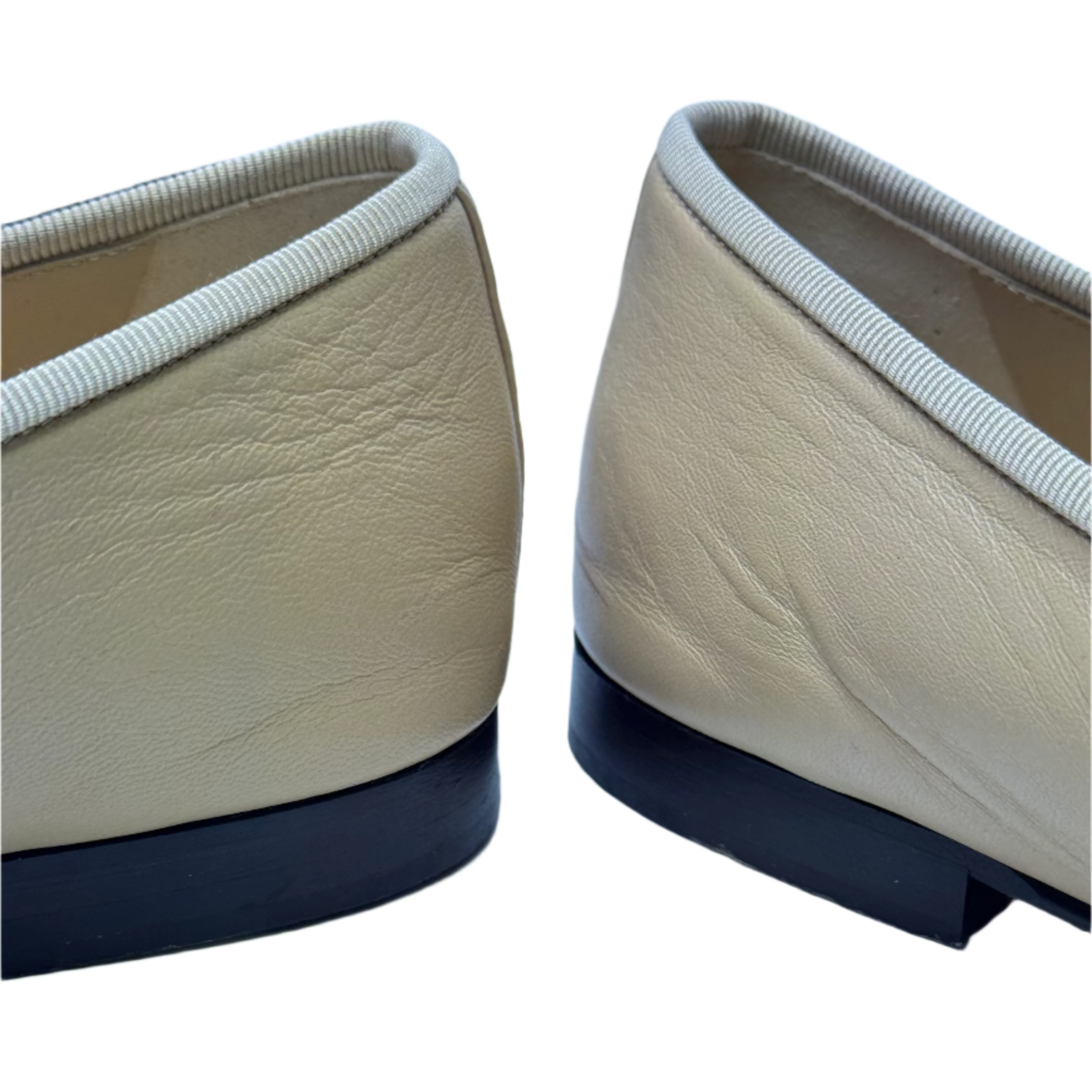 Chanel Lambskin Leather CC Logo Ballerina Ballet Flats 39 - Lost Designer