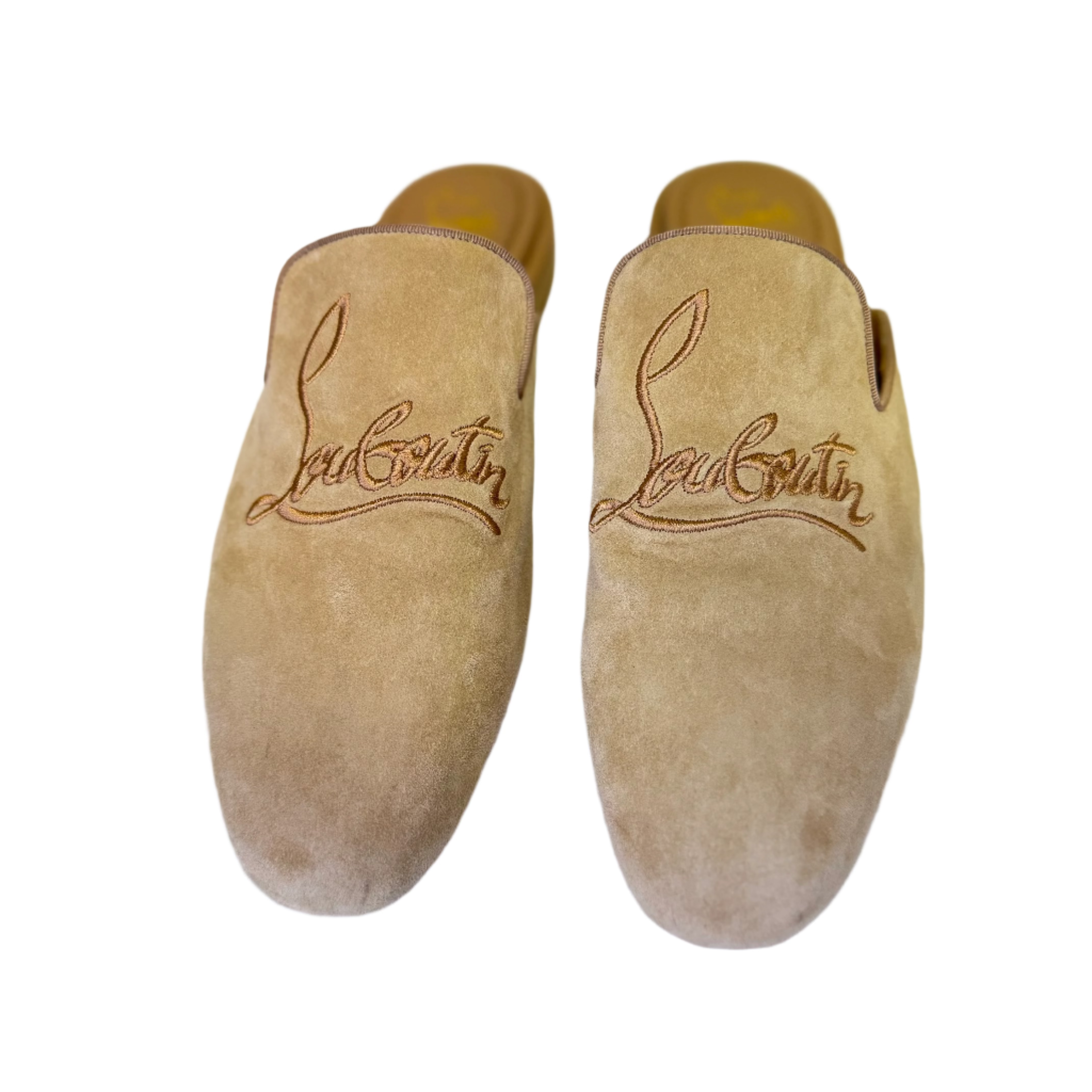 Christian Louboutin Coolito Flat Slides Mules Brown - Lost Designer