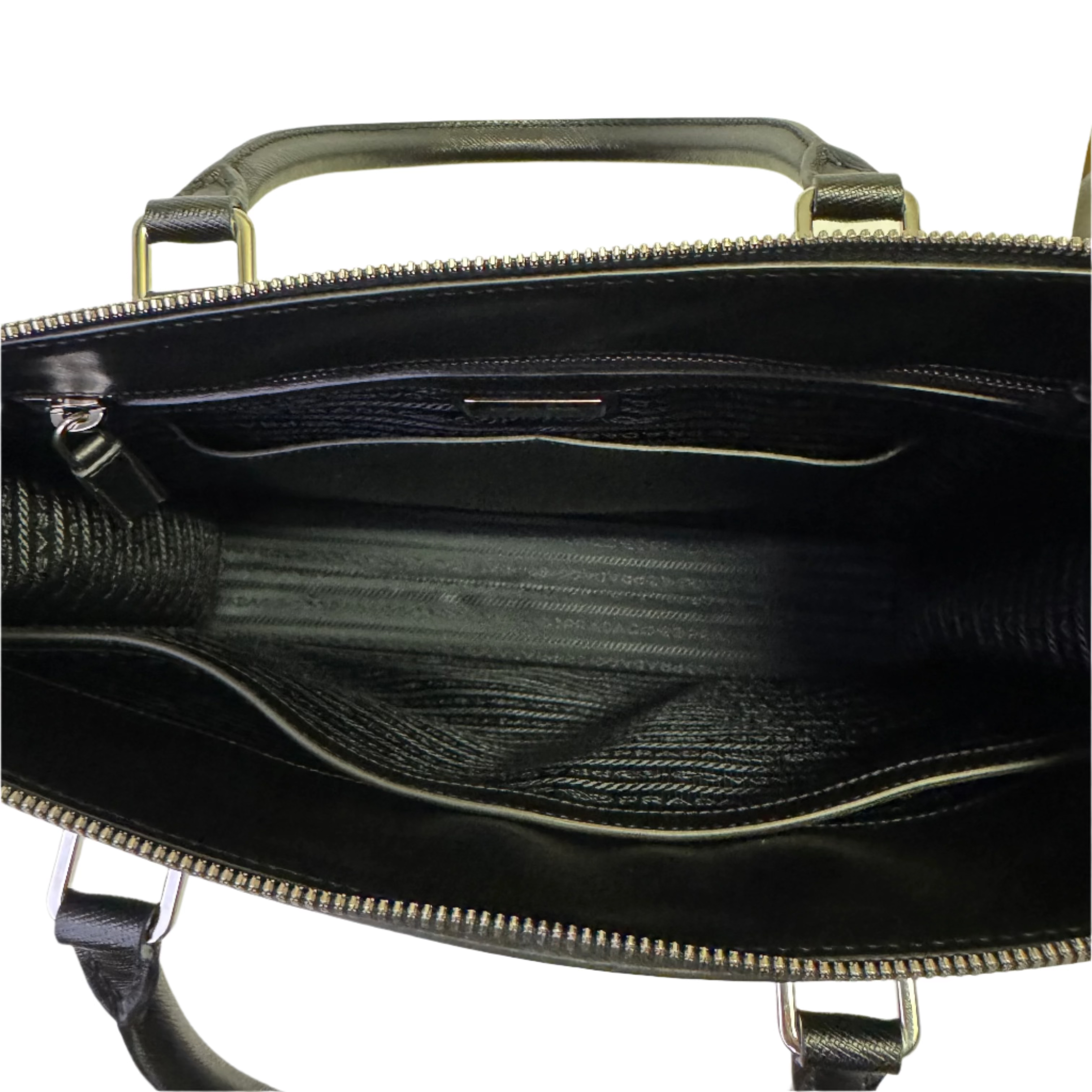 Prada Saffiano Tall Tote Bag Black - Lost Designer