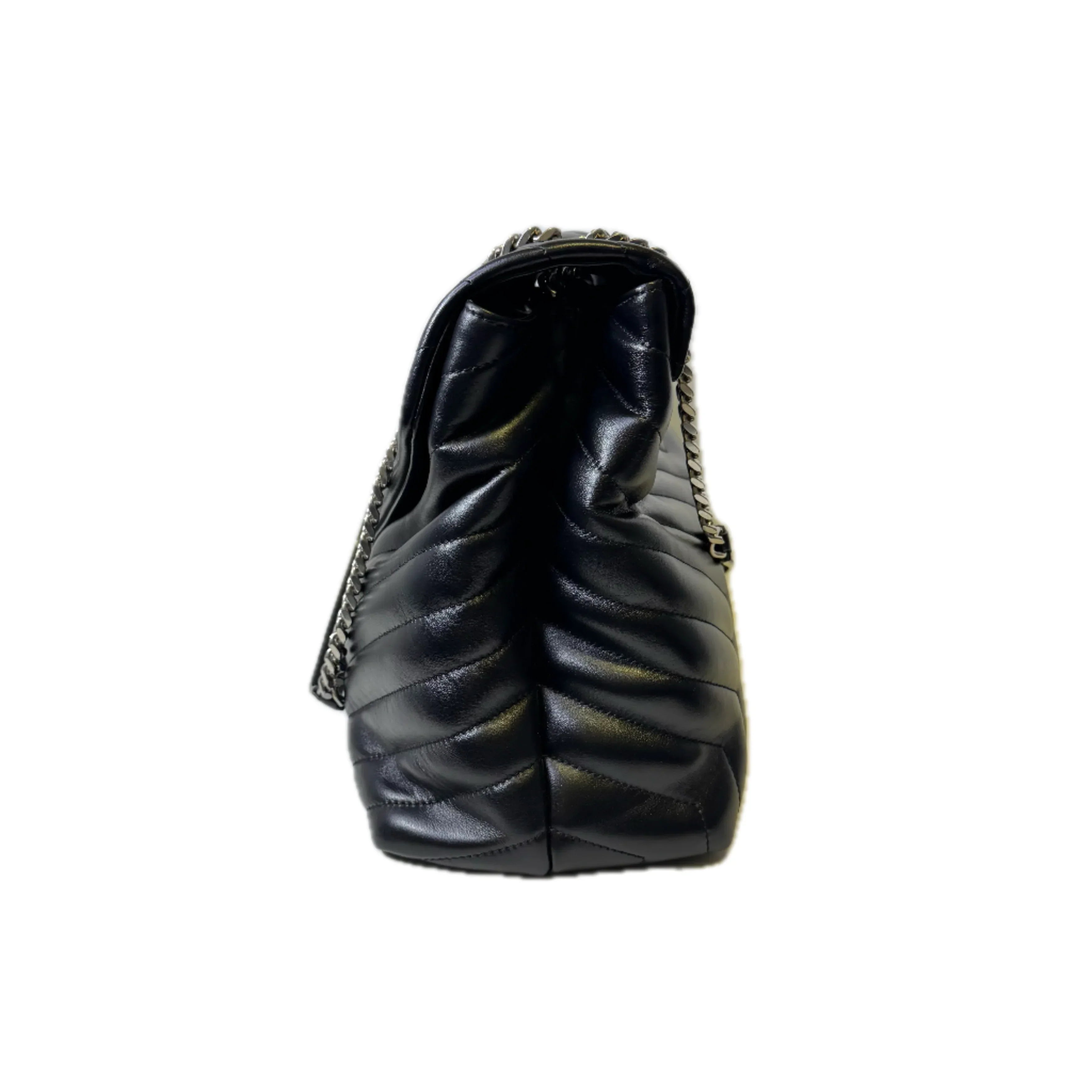 Saint Laurent Loulou Large Handbag Leather Black - Lost Designer